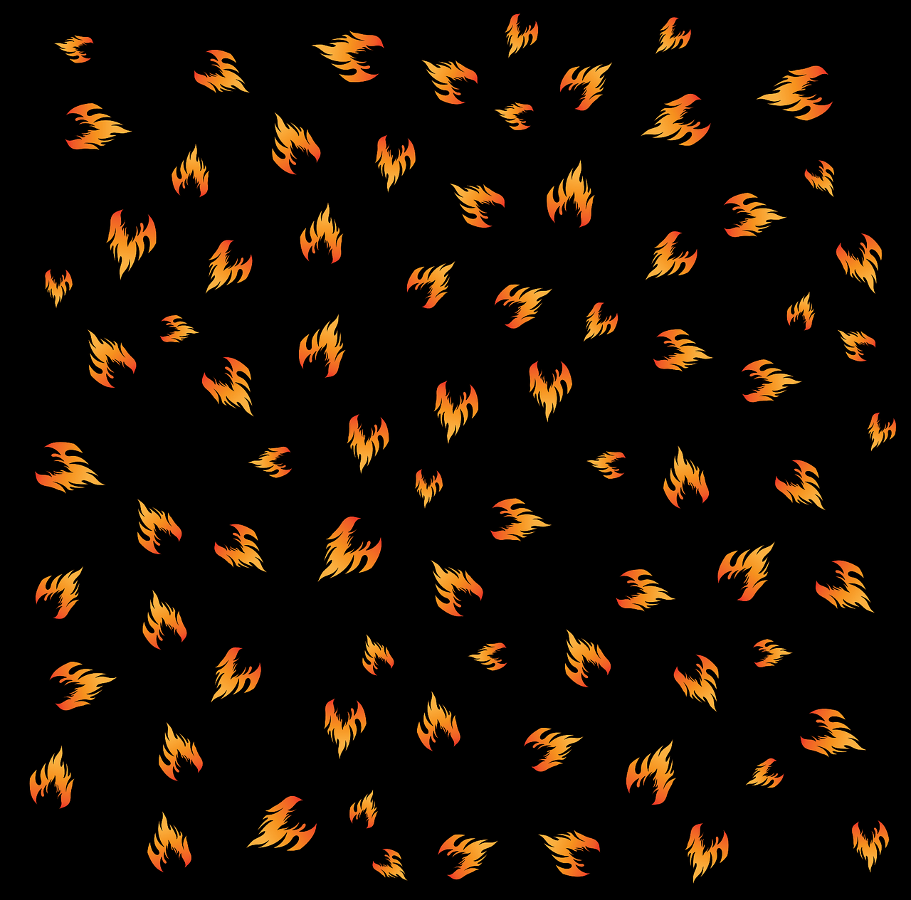 1280x1265 Download Flame Pattern Flame Black Background. Royalty Free Vector Graphic