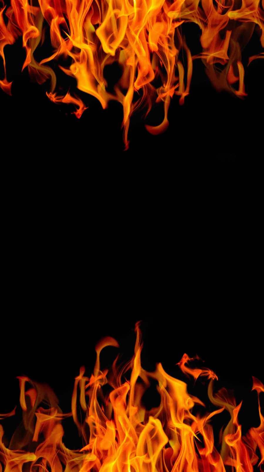 900x1606 Download IPhone Fire Upside Down Border Design Wallpaper