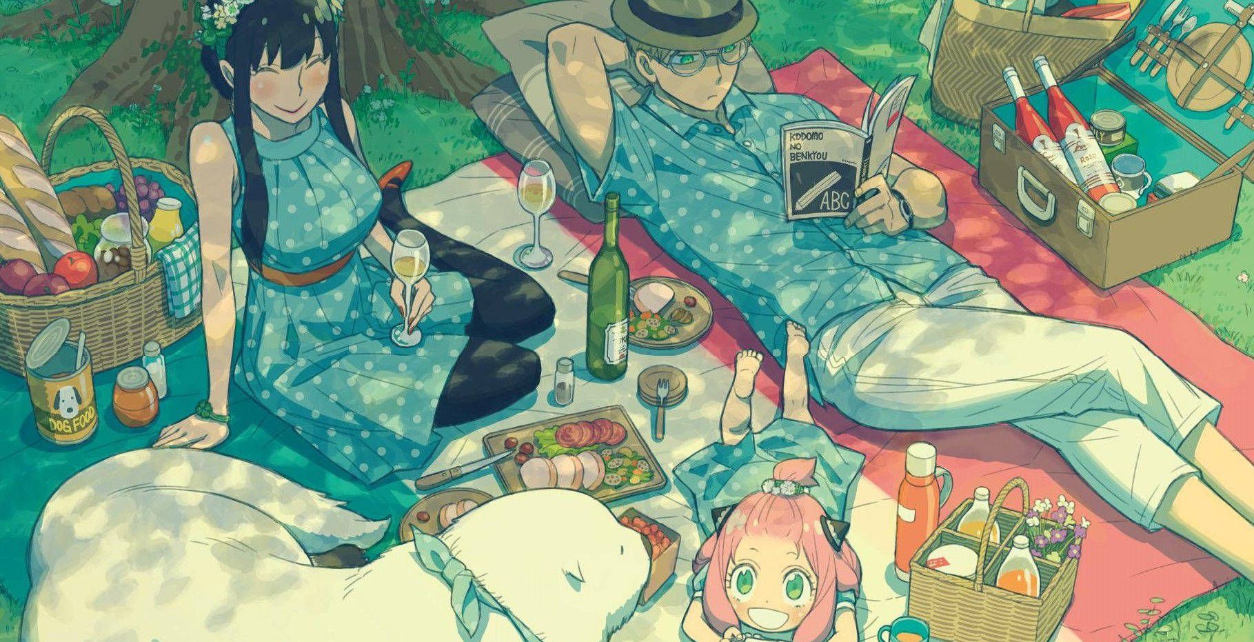1819x931 Download Top Anime Spy × Family Picnic Wallpaper