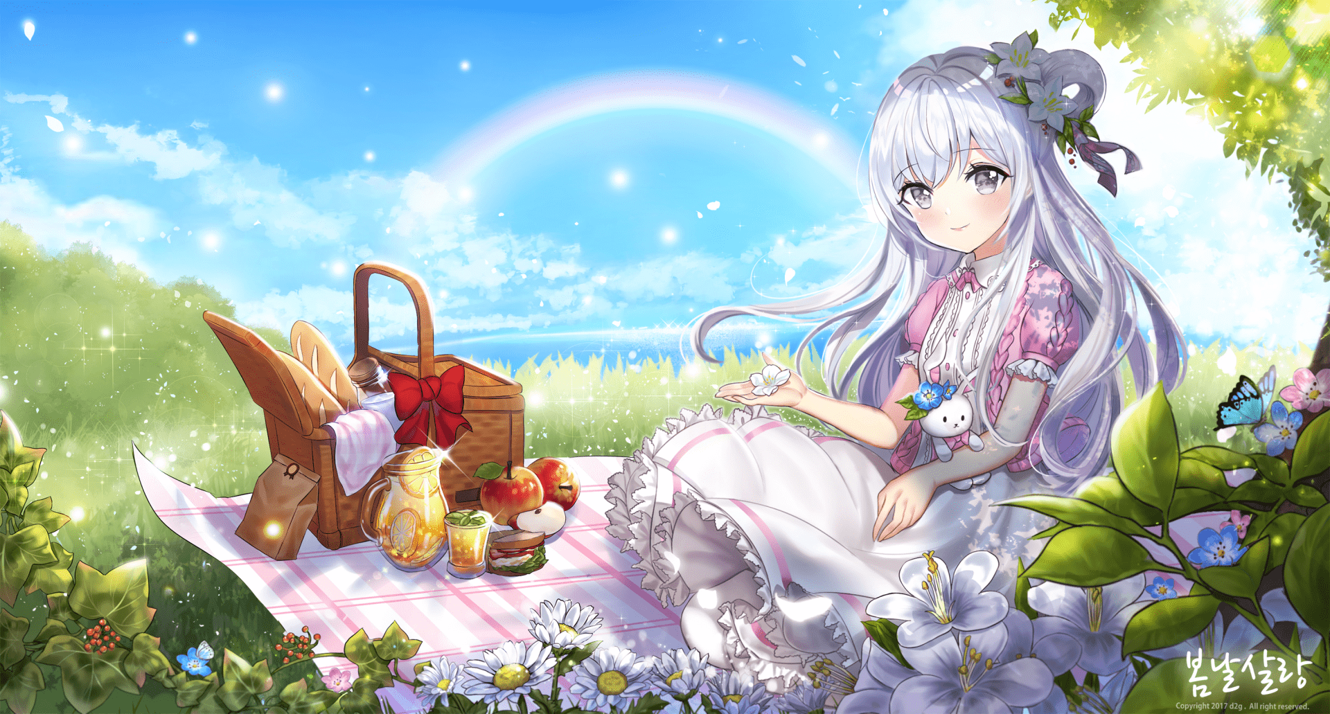 1920x1031 Dreamy Anime Picnic: HD Original Wallpaper Delightx1562