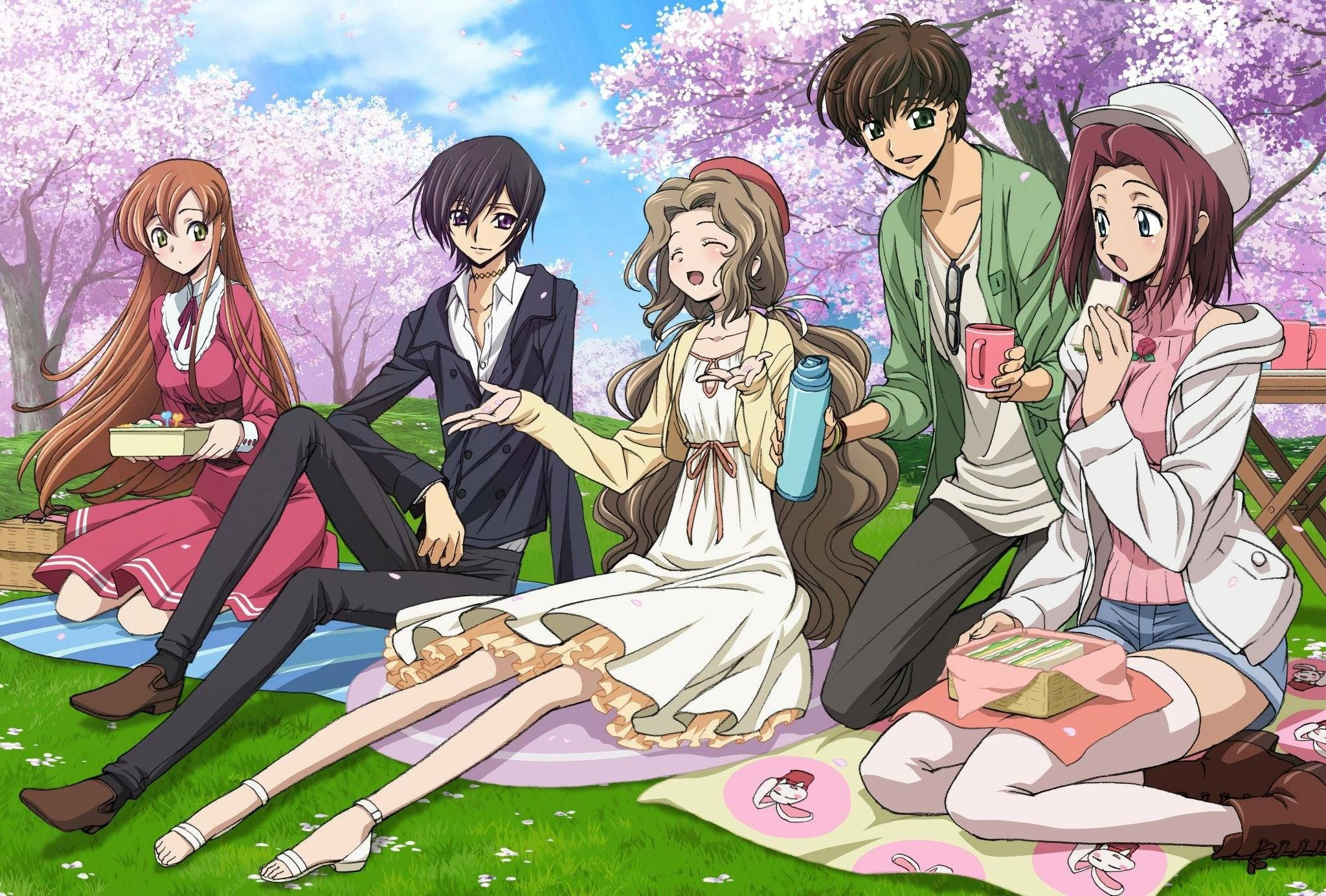 2048x1384 Download Lelouch Lamperouge Picnic With Friends Wallpaper