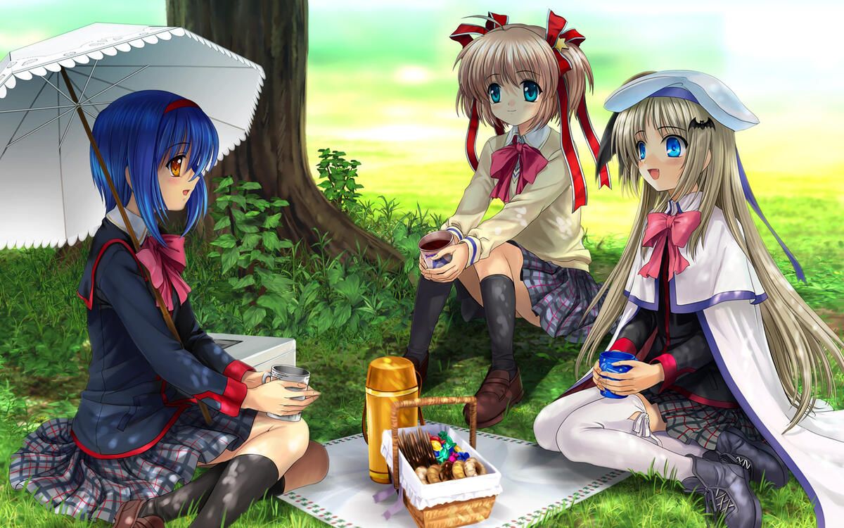 1200x750 Wallpaper Anime Picnic Lawn From Ms Dred Image And Screensavers