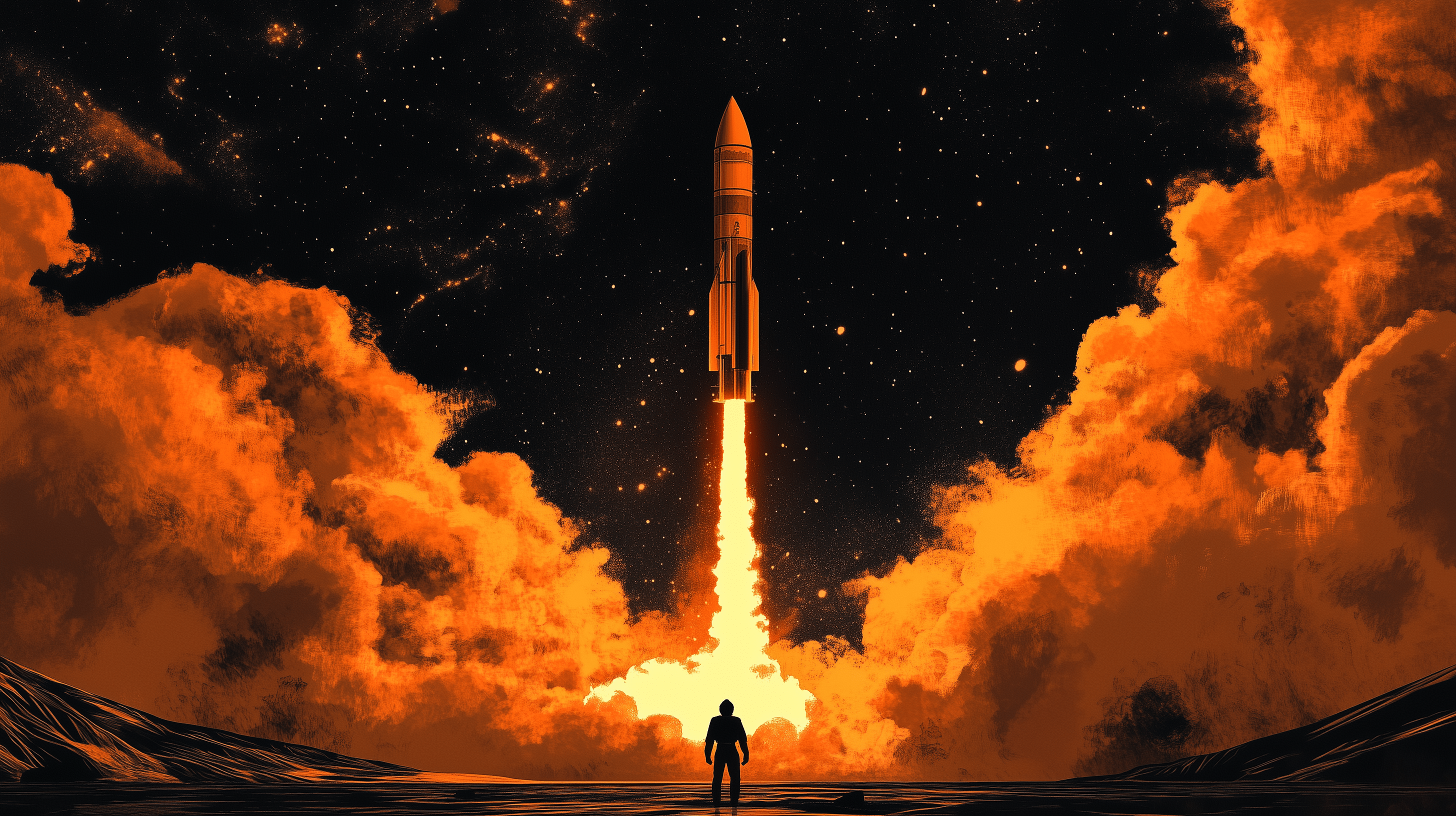 2912x1632 Stunning HD Wallpaper of a Rocket Launch