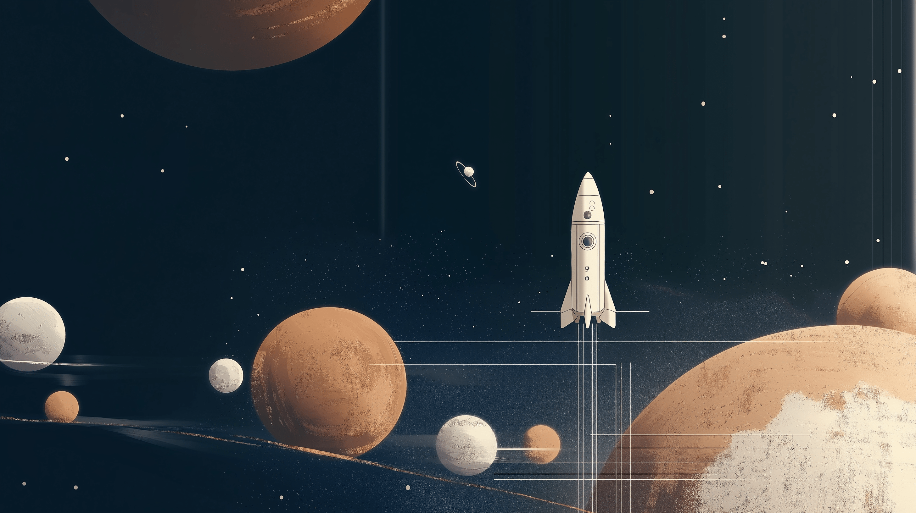 2912x1632 Space Adventure Wallpaper Launch Among Planets & stick / 94.5 W x 75.6 H