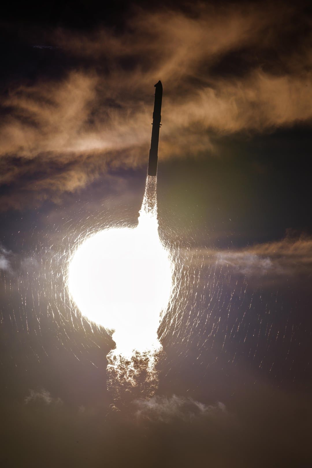 1080x1619 This morning I captured the largest rocket ever built transiting the sun [OC]