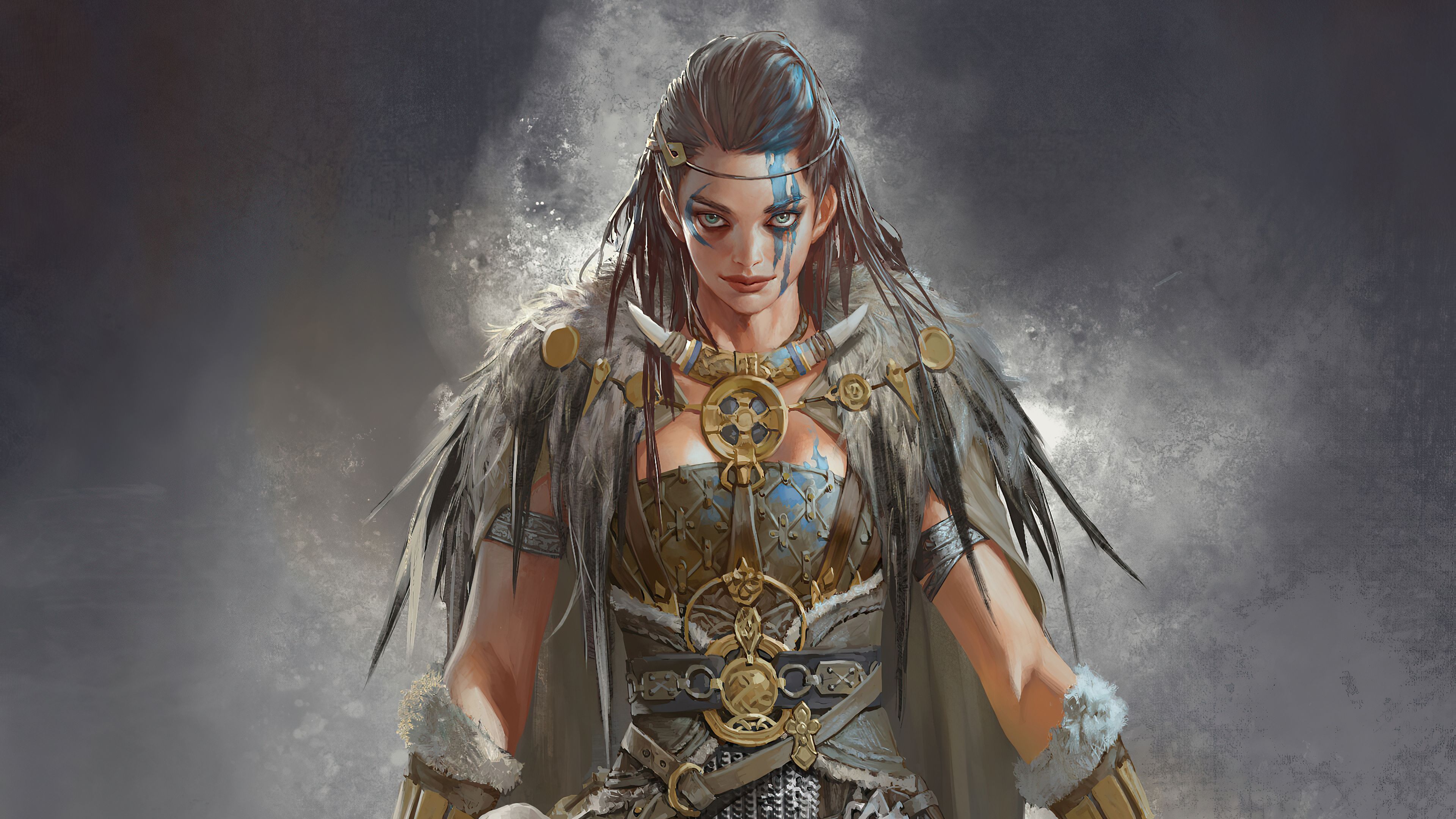 3840x2160 Viking Women Warriors Wallpaper