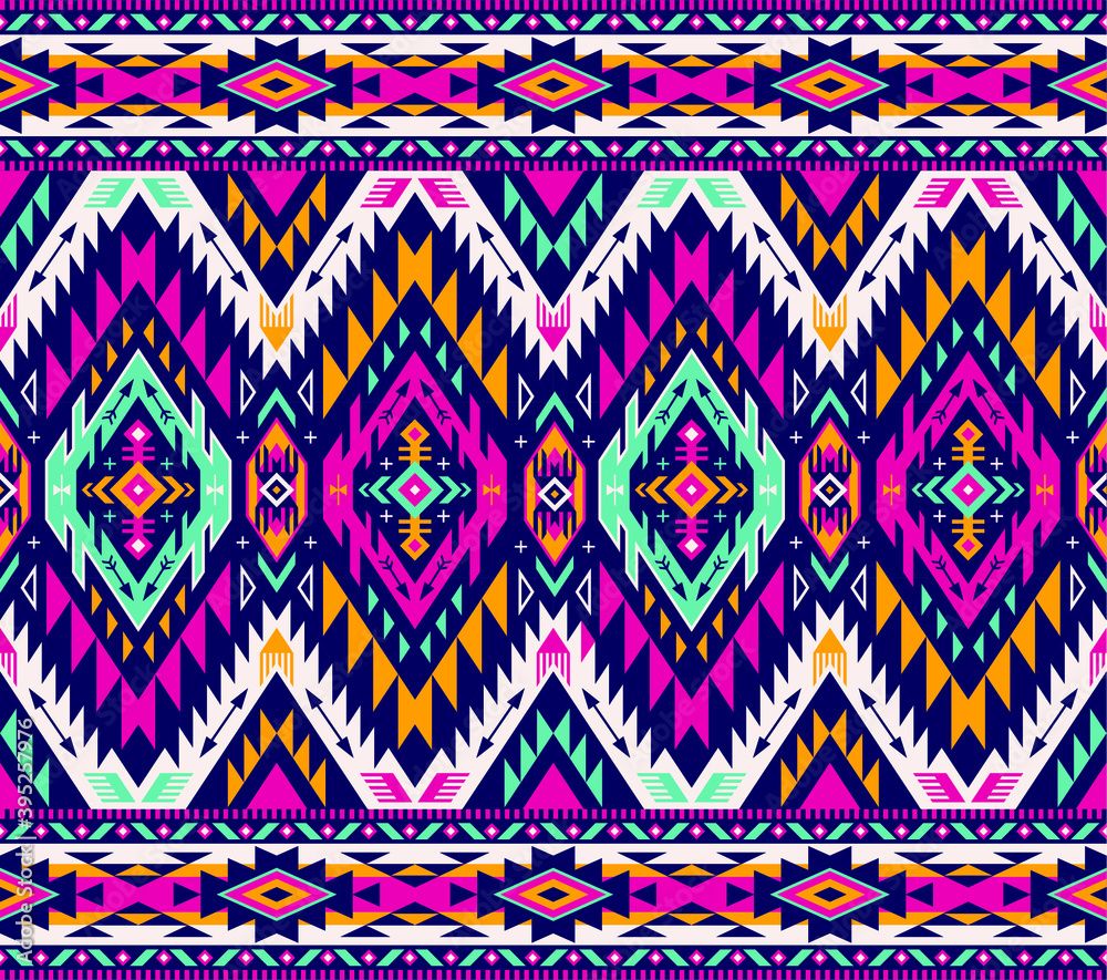 1000x885 Image vectorielle Stock neon colors tribal vector seamless navajo pattern. aztec abstract geometric art ornament print. Ethnic vector background. Wallpaper, cloth design, fabric, tissue, cotton, cover, textile template