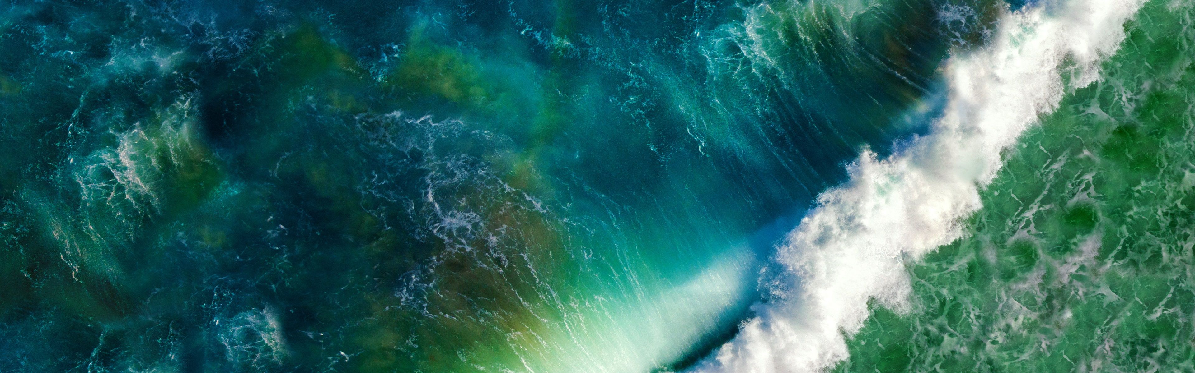 3840x1200 Sea Wave, Ocean, Beautiful Nature 1080x1920 IPhone 8 7 6 6S Plus Wallpaper, Background, Picture, Image