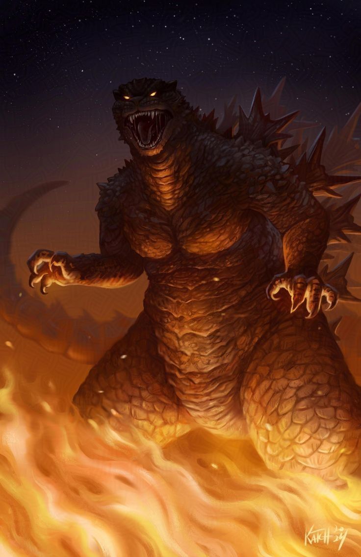 736x1137 Godzilla from hell. Godzilla in hell, Fire godzilla, Godzilla king of the monsters