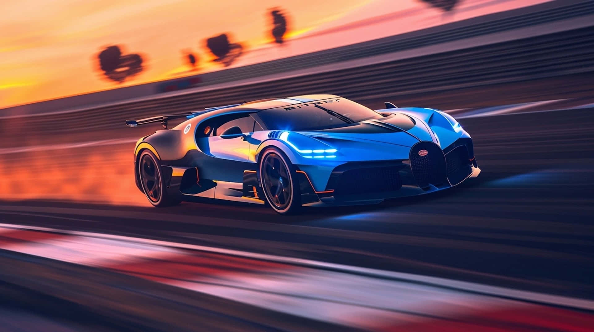 1920x1076 Download Bugatti Bolide Speed Blur Track Wallpaper