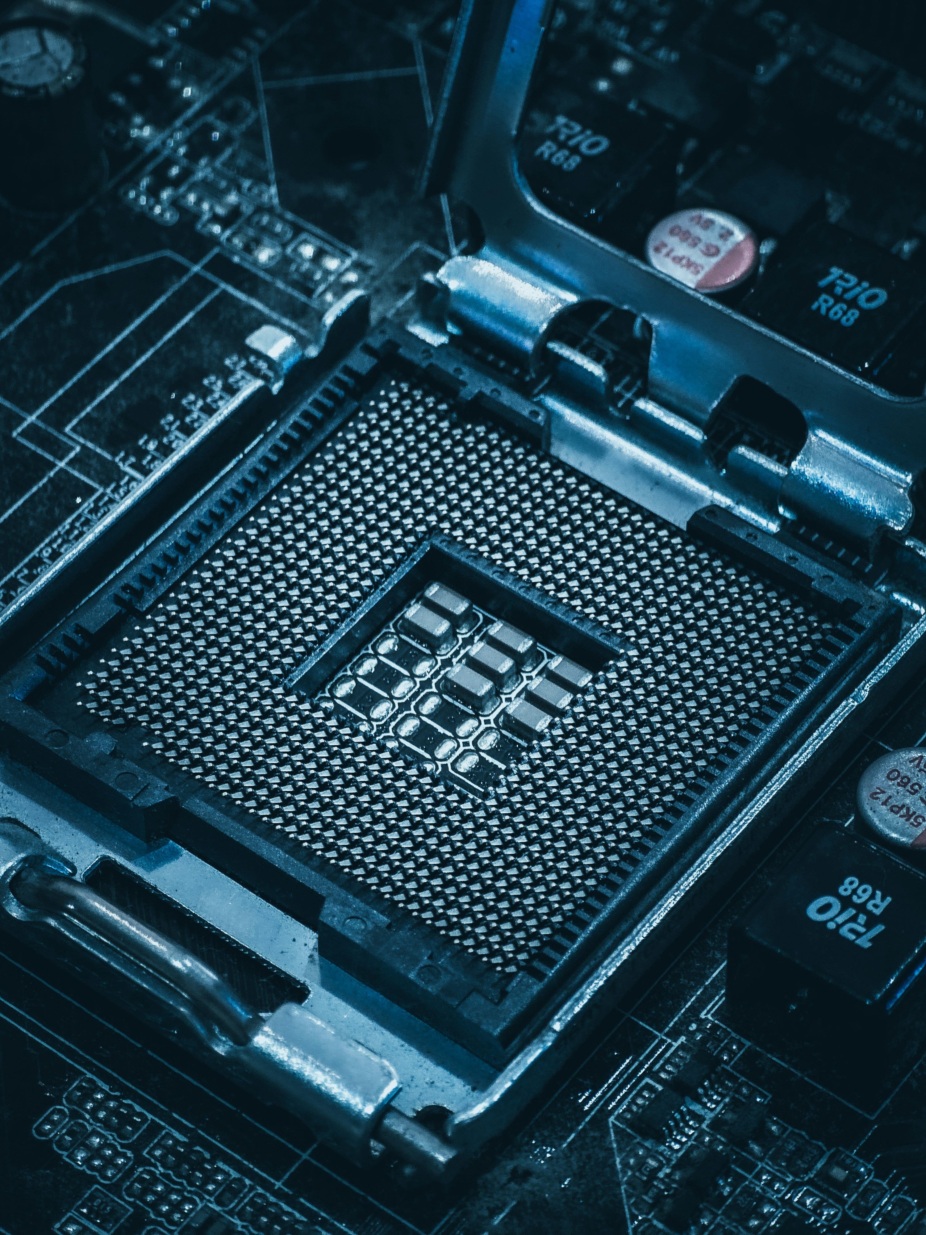 3000x4000 Close Up Of A Computer Motherboard Cpu Socket