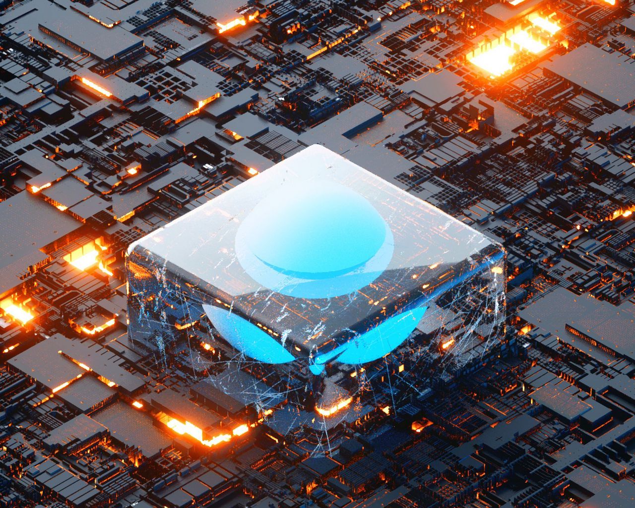 1280x1024 Download wallpaper 1280x1024 chip, processor, circuit, core, 3D standard 5:4 HD background