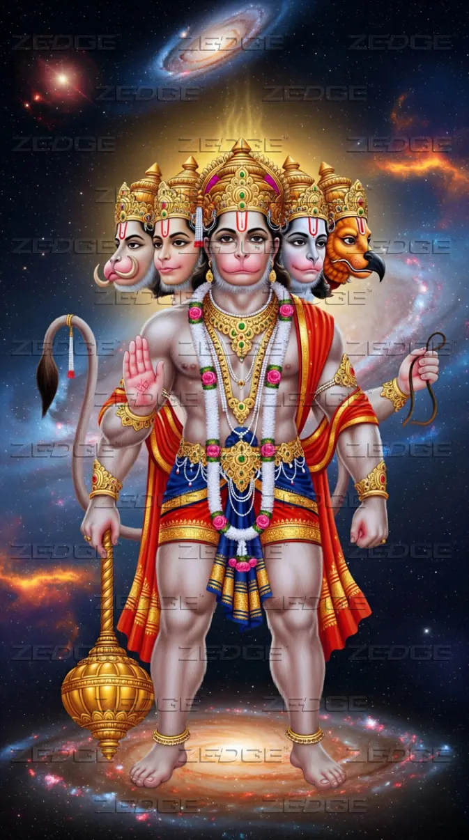 673x1206 Panchmukhi Hanuman wallpaper by Indian Gods & Culture