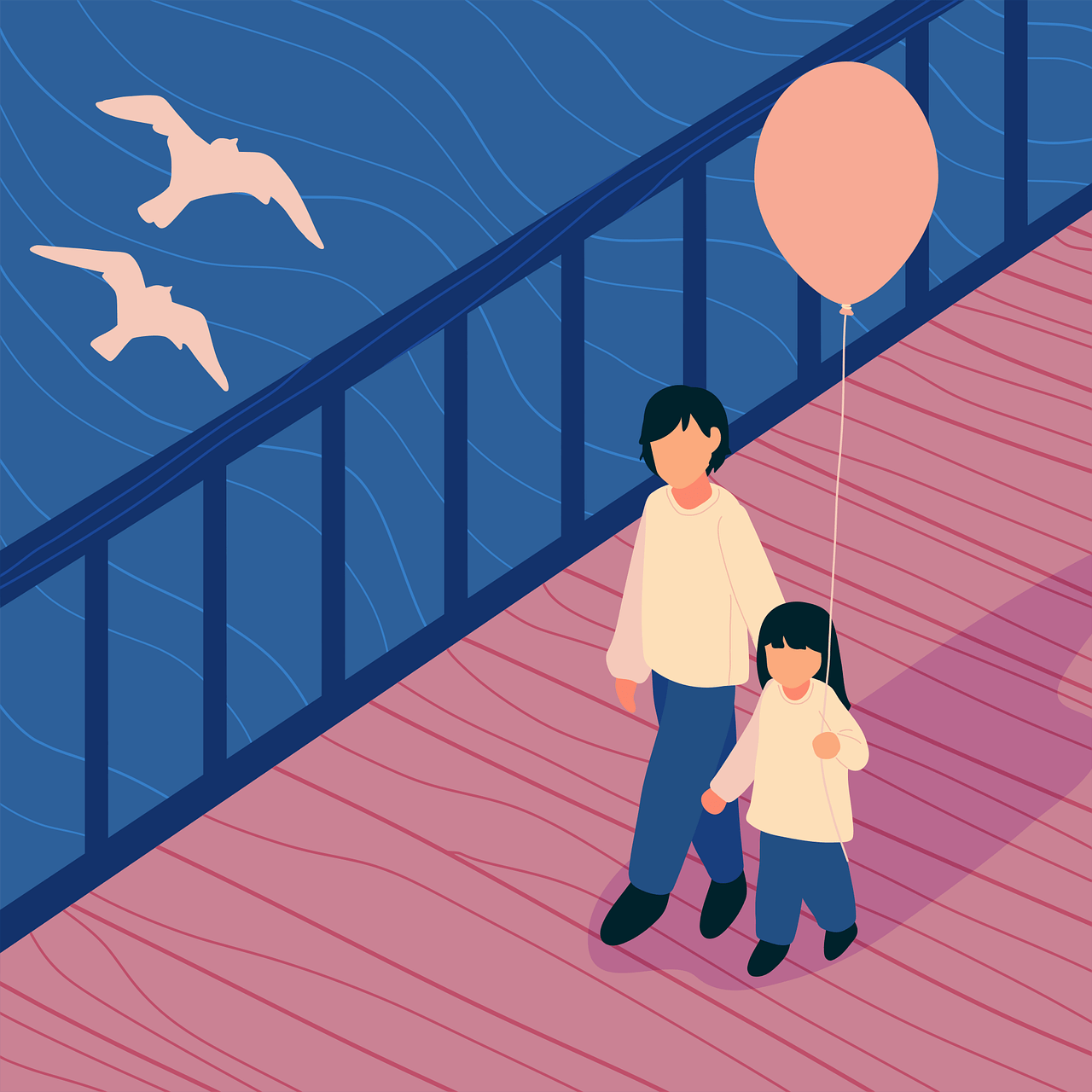 1280x1280 Free Pink Bridge & Bridge Image
