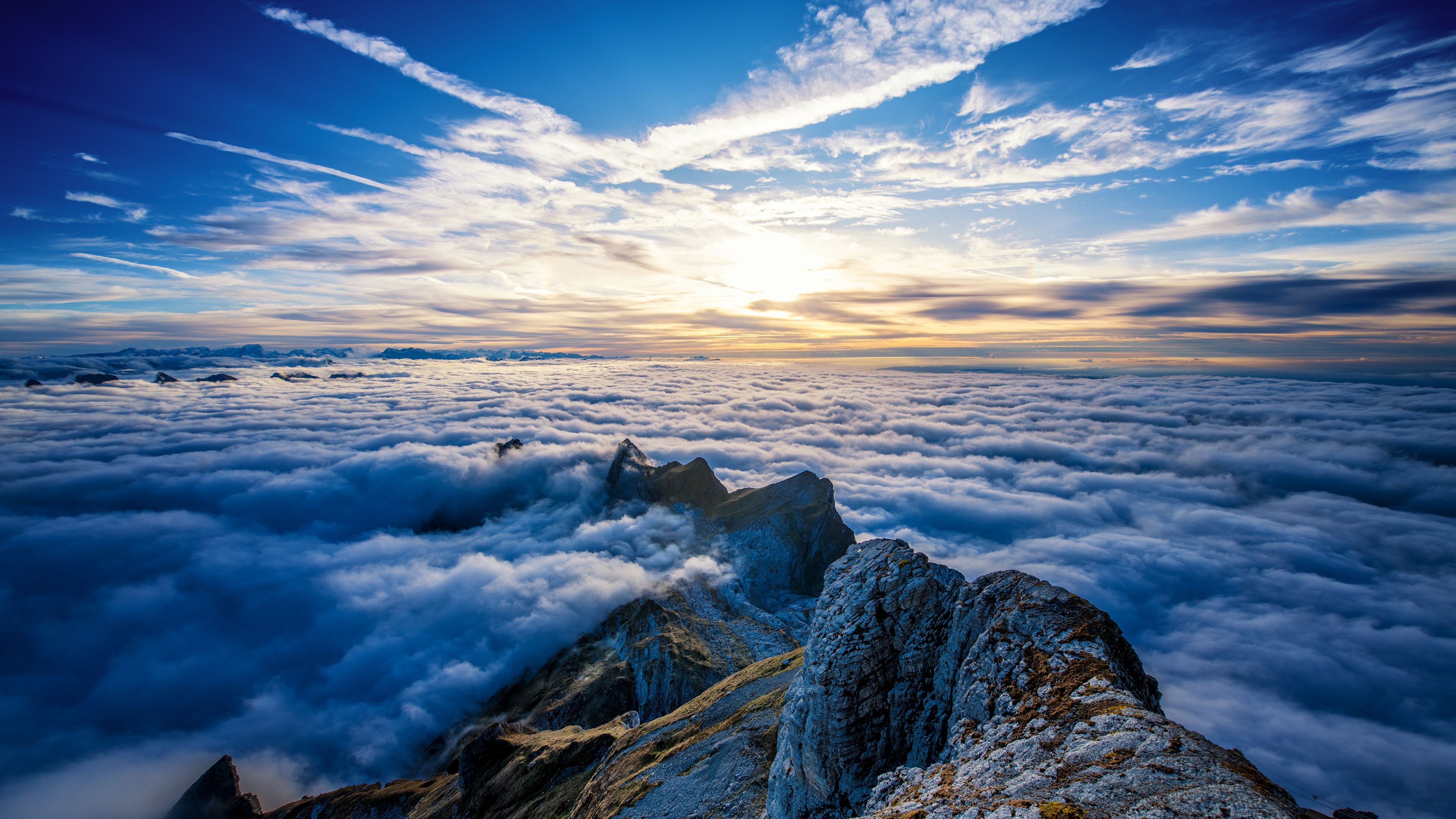 3840x2160 Santis Wallpaper 4K, Highest mountain, Summit