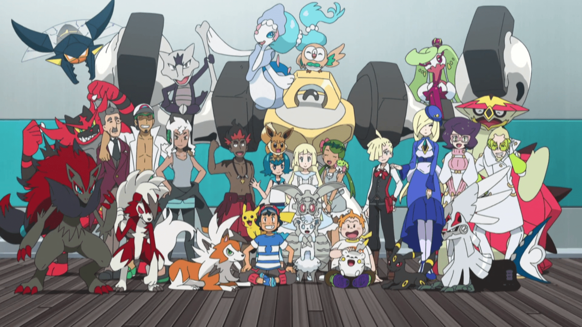 1920x1080 The last group photo. Pokémon Sun and Moon. Pokemon, Pokemon alola, Gladion pokemon