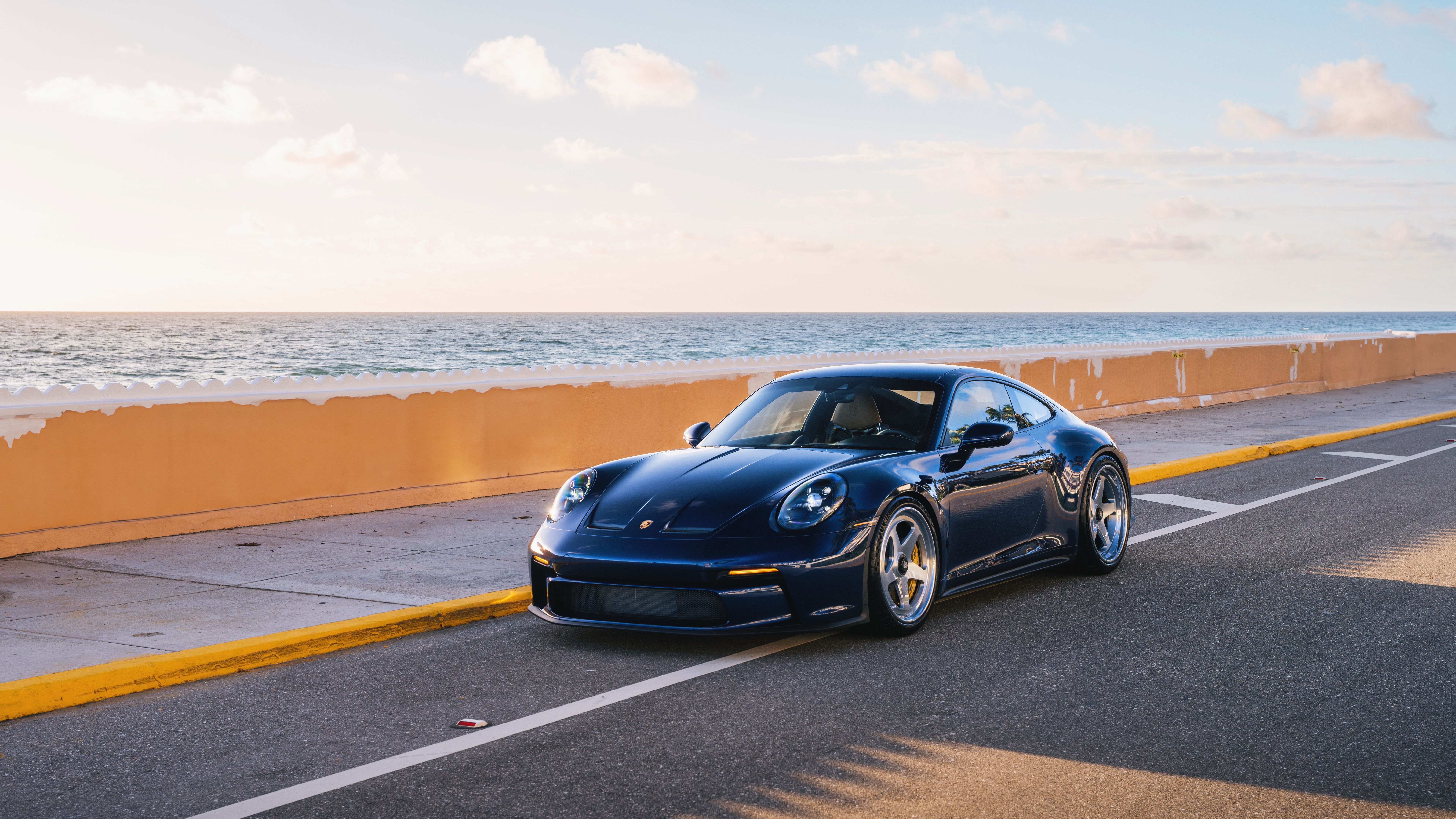 7680x4320 Porsche 911 GT3 Sports Car Ocean Drive