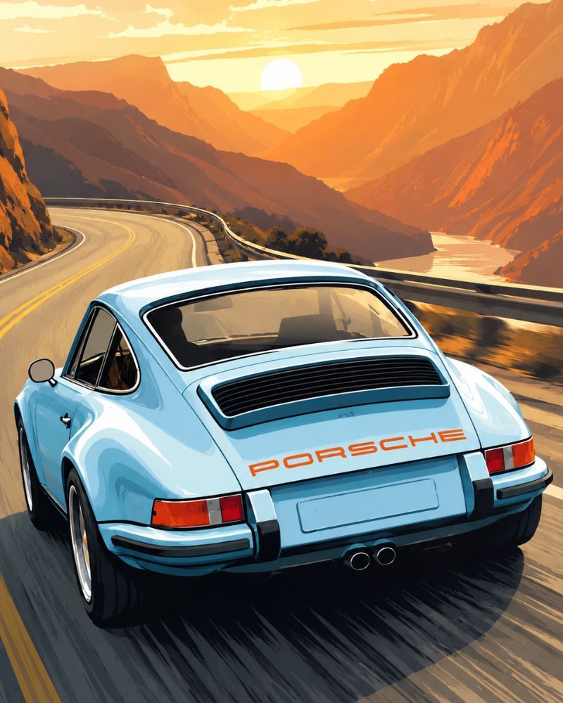 800x1000 Porsche Sunset Drive Painting Kit