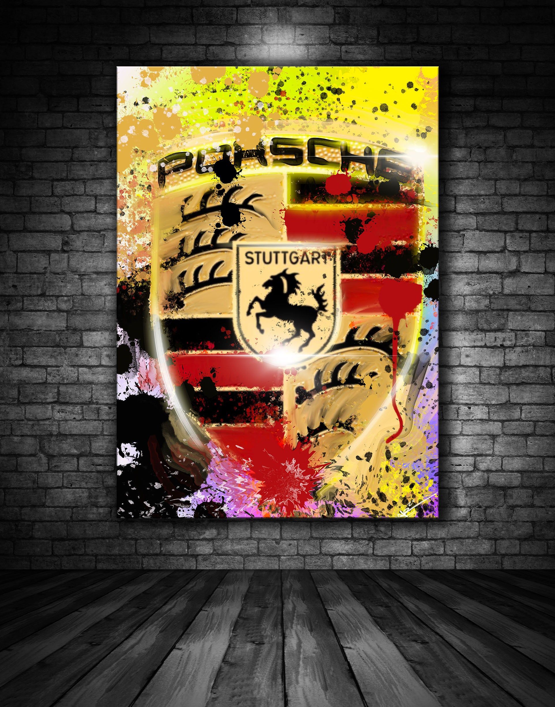 1924x2450 Porsche Splash Art Graffiti Painting