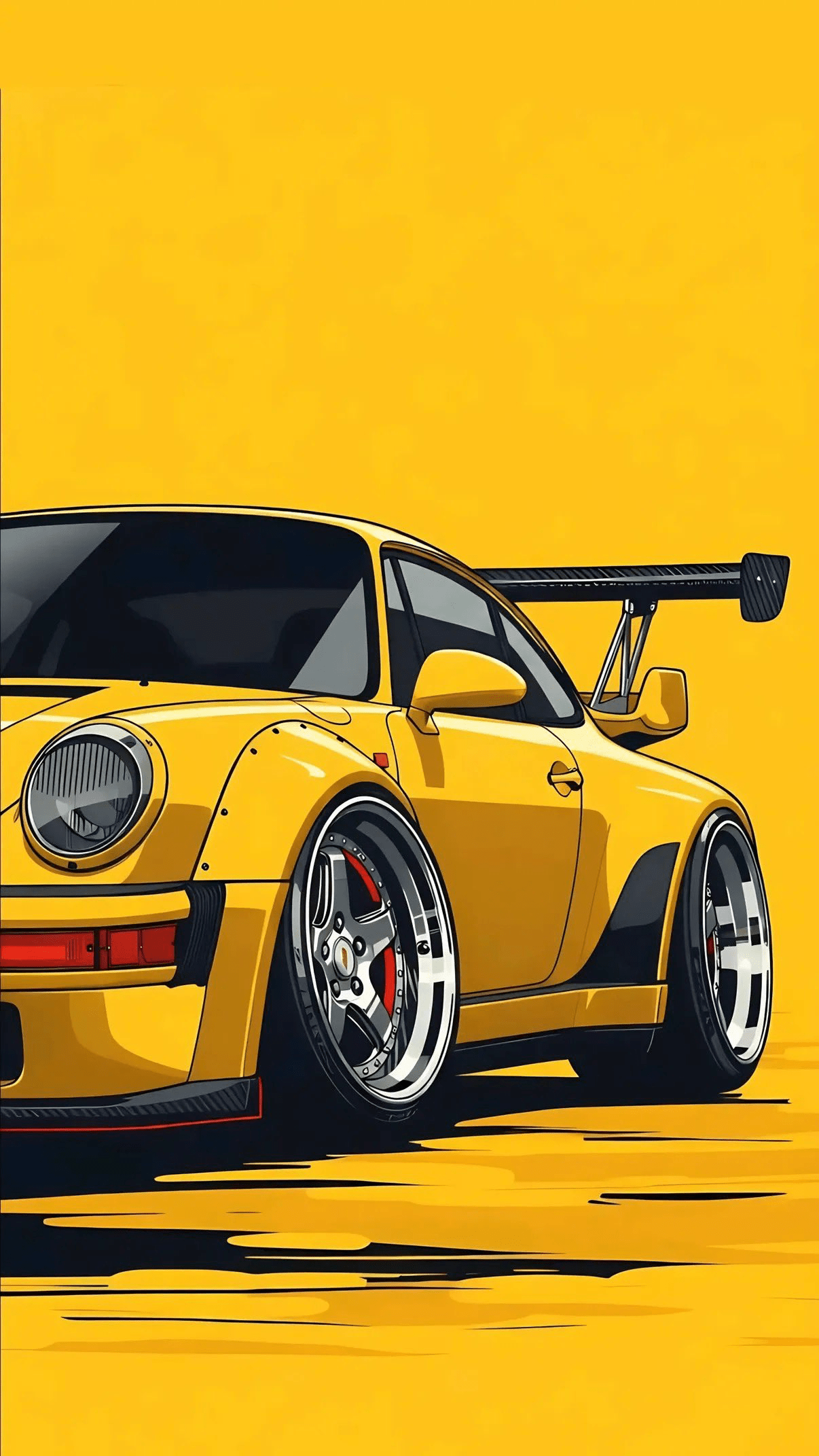 1206x2143 Illustrated Porsche 911 wallpaper for iPhone
