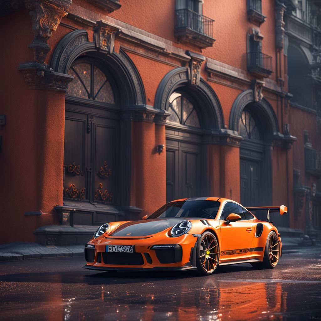 1024x1024 Porsche 911 GT3 RS Matte Painting of a Porsche 91