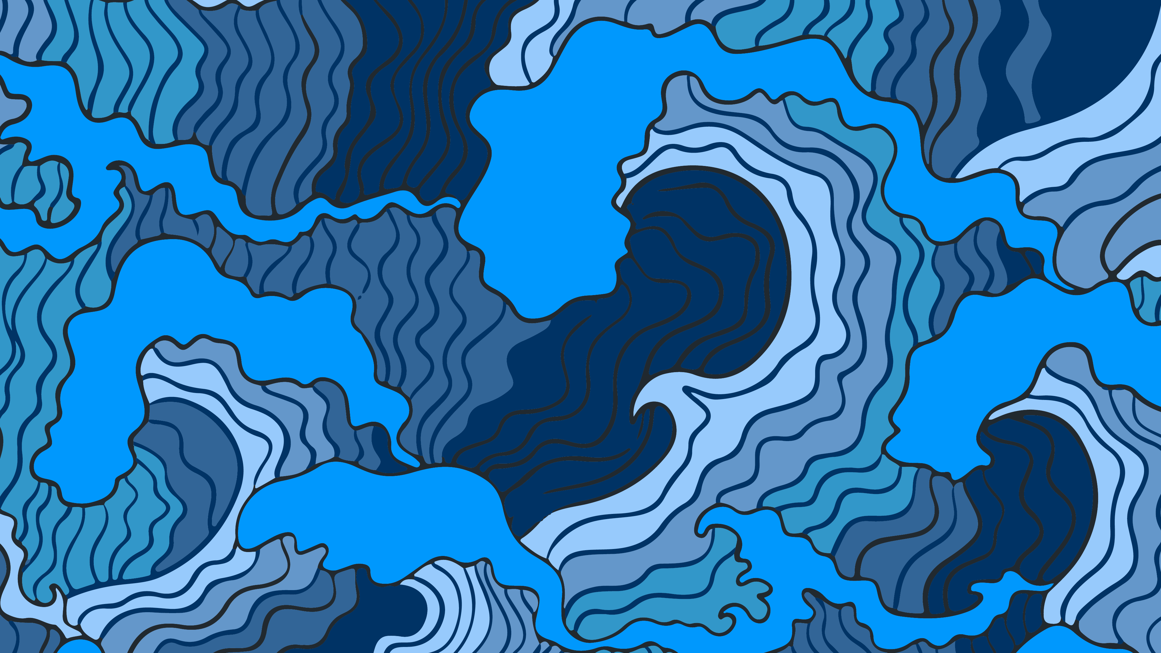 3840x2160 Wallpaper Japanese Wave Pattern Vector, Vector Graphics, Illustration, Japan, Wave, Background Free Image