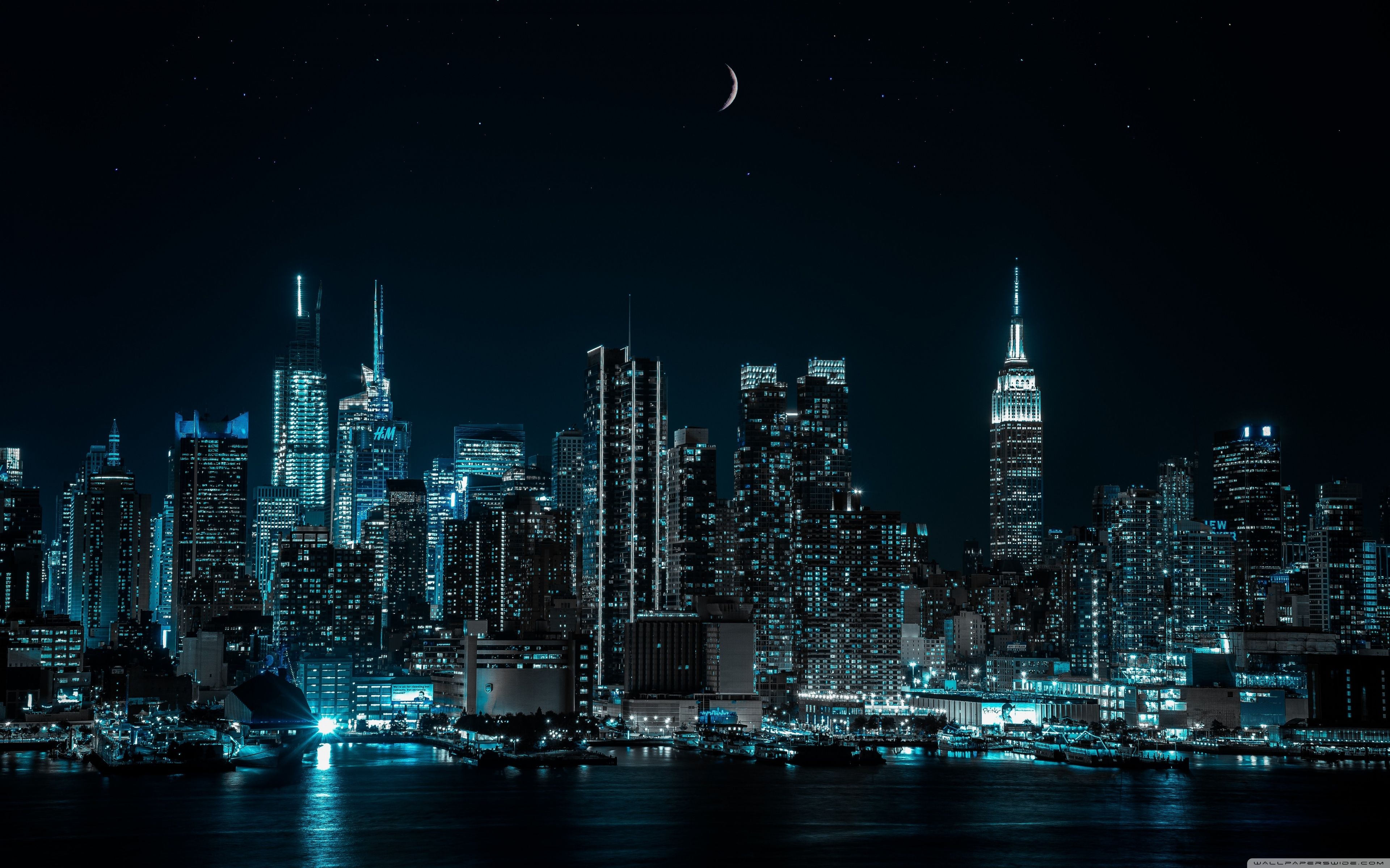 3840x2400 City Night 4K UHD Wallpaper for UltraHD Desktop and TV : Widescreen and UltraWide Display : Dual Monitor
