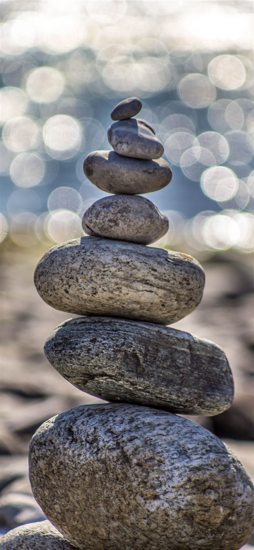 828x1792 gray stones iPhone 11 Wallpaper Free Download