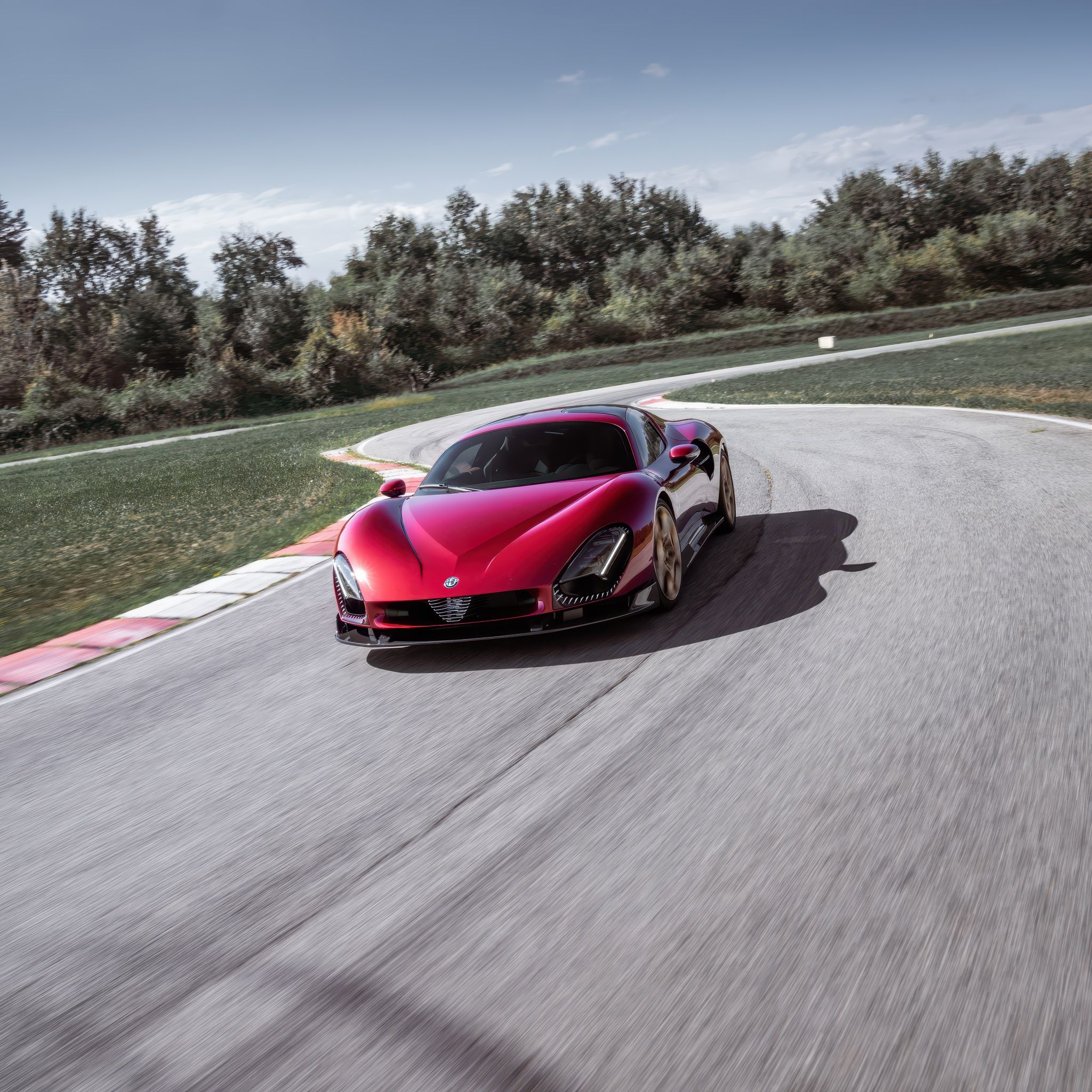 2048x2048 Alfa Romeo 33 Stradale Wallpaper 4K, Race track, 5K