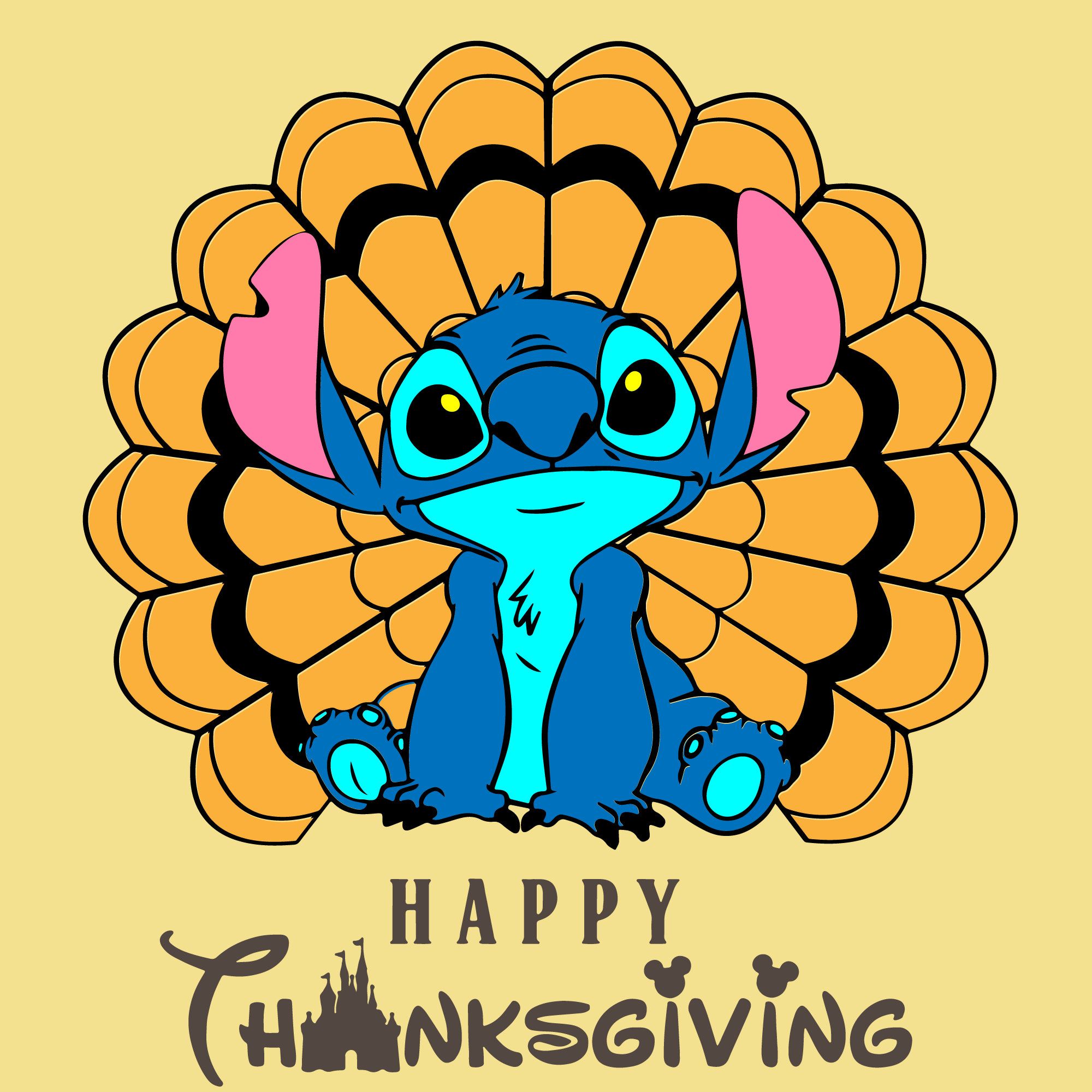 2000x2000 Happy Thanksgiving Character Svg For Cricut Silhouette, Perfect For Vacation Shirts