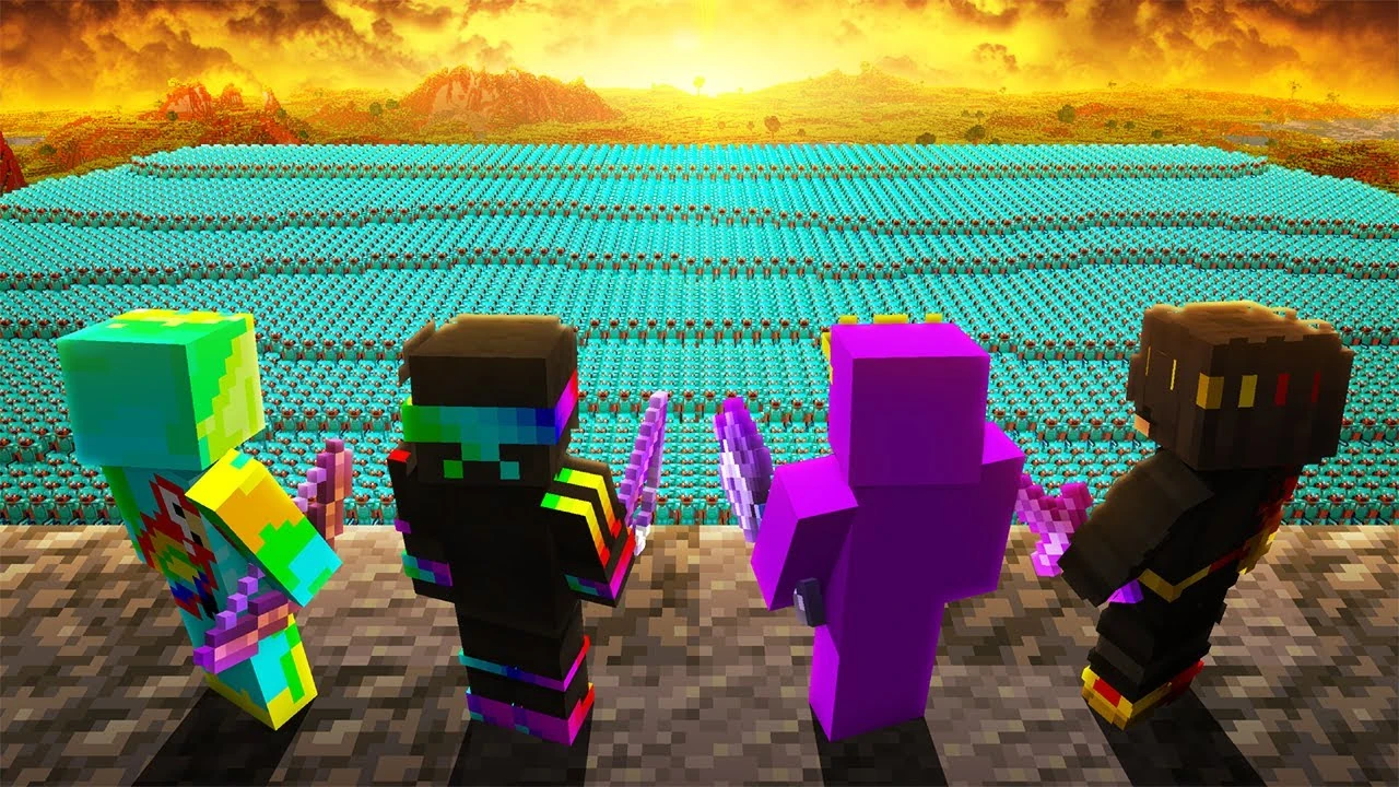 1280x720 Minecraft Pros VS 2500 Players