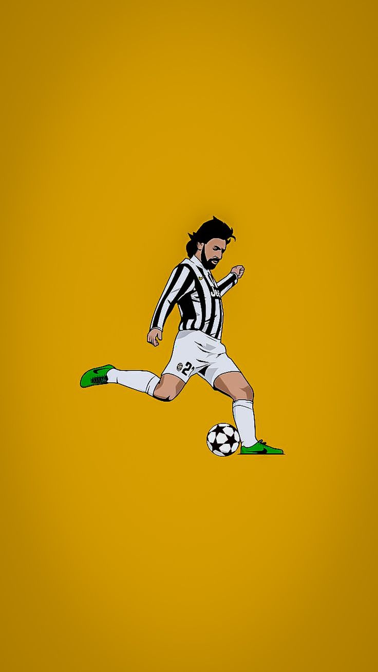 736x1307 Minimalist soccer wallpaper. Kicker wallpaper, Football wallpaper drawing, Pirlo wallpaper