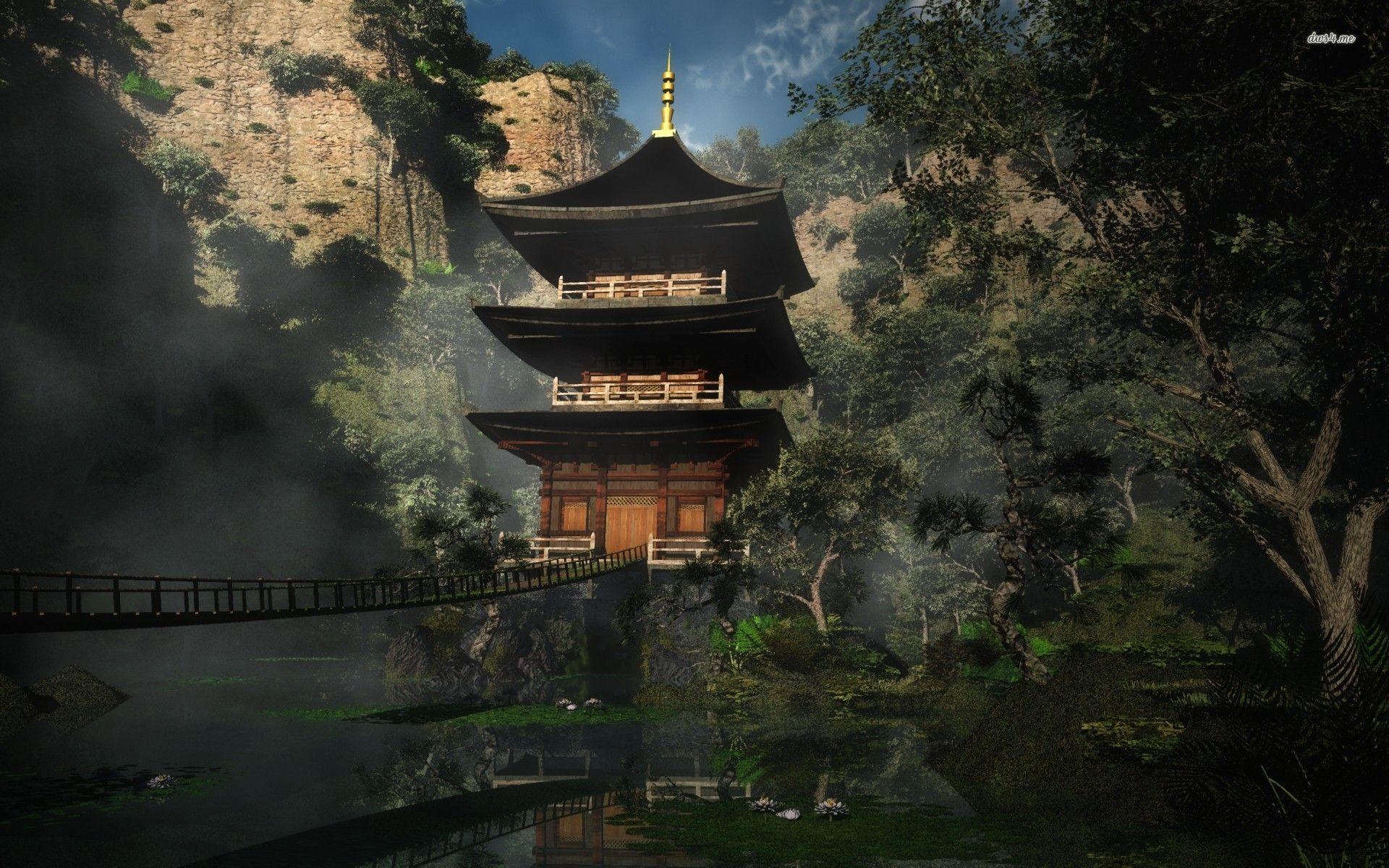 Chinese temple wallpaper - Fantasy wallpapers - #22301