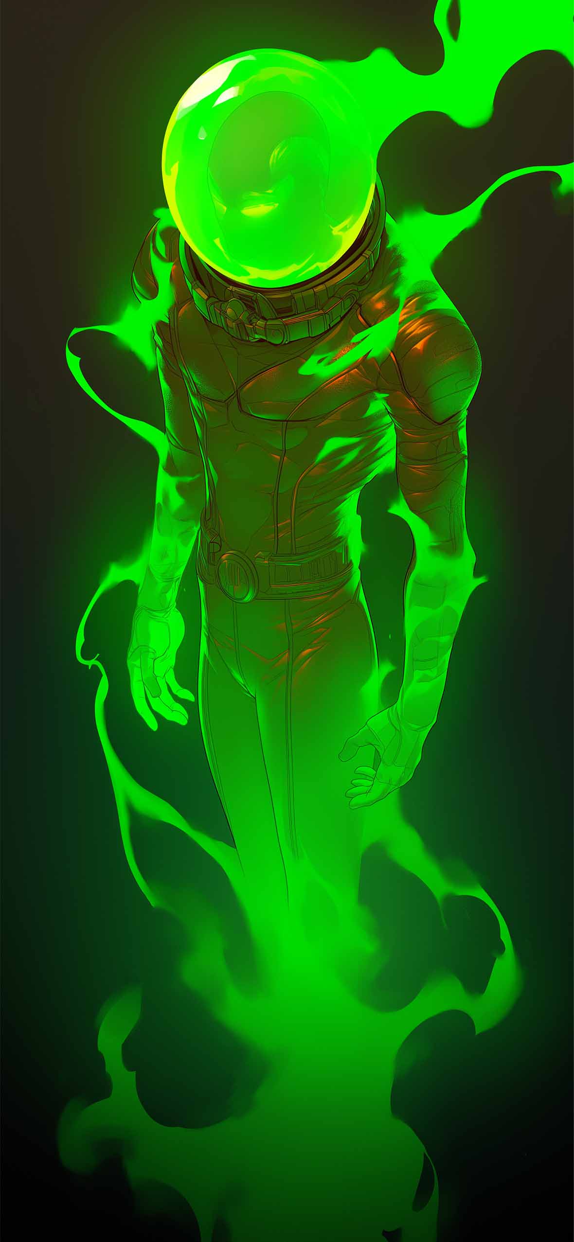 1180x2554 Mysterio Green Smoke Marvel Comix Wallpaper
