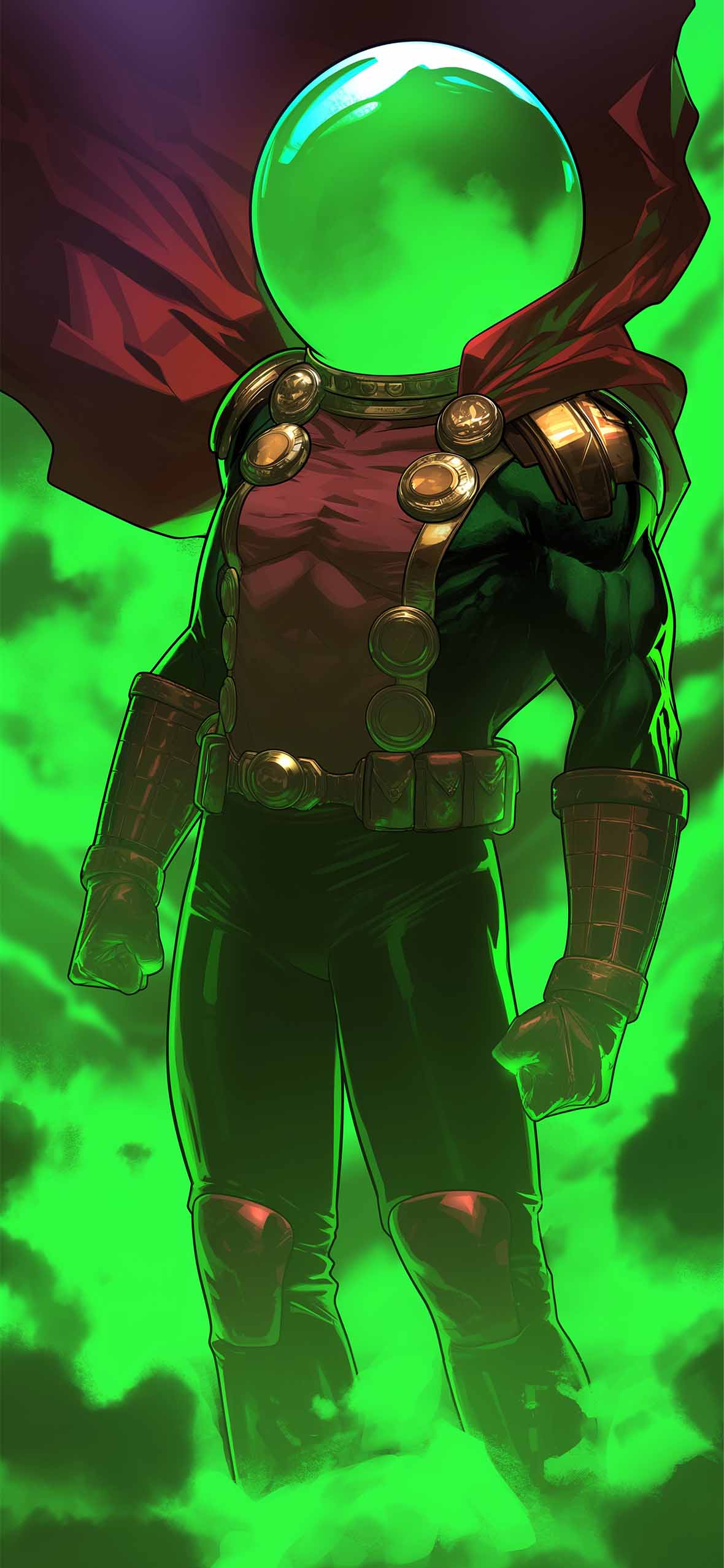 1180x2554 Mysterio Illusionist Green Smoke Wallpaper Wallpaper HD