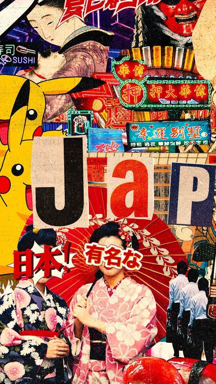 736x1308 2000s japanese aesthetic wallpaper. Japan 80s wallpaper, Japanese collage, Japanese wallpaper iphone