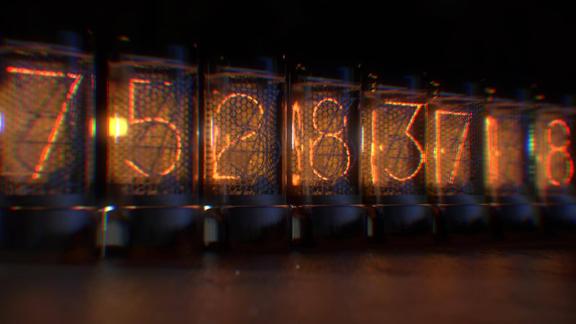1920x1080 Nixie Tubes Wallpaper