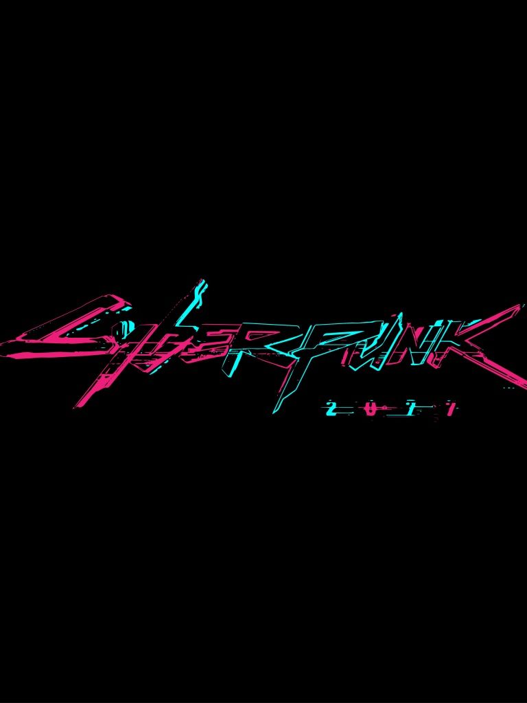 768x1024 Cyberpunk 2077 Wallpaper 4K, AMOLED, Neon, Black background