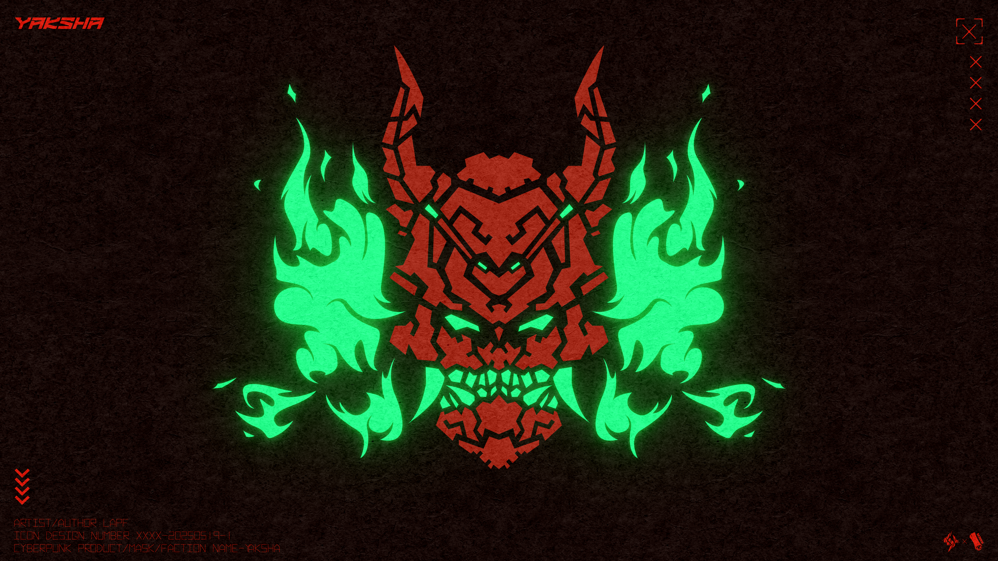 3840x2160 Cyberpunk Logo Design (Full Size Wallpaper 2K)
