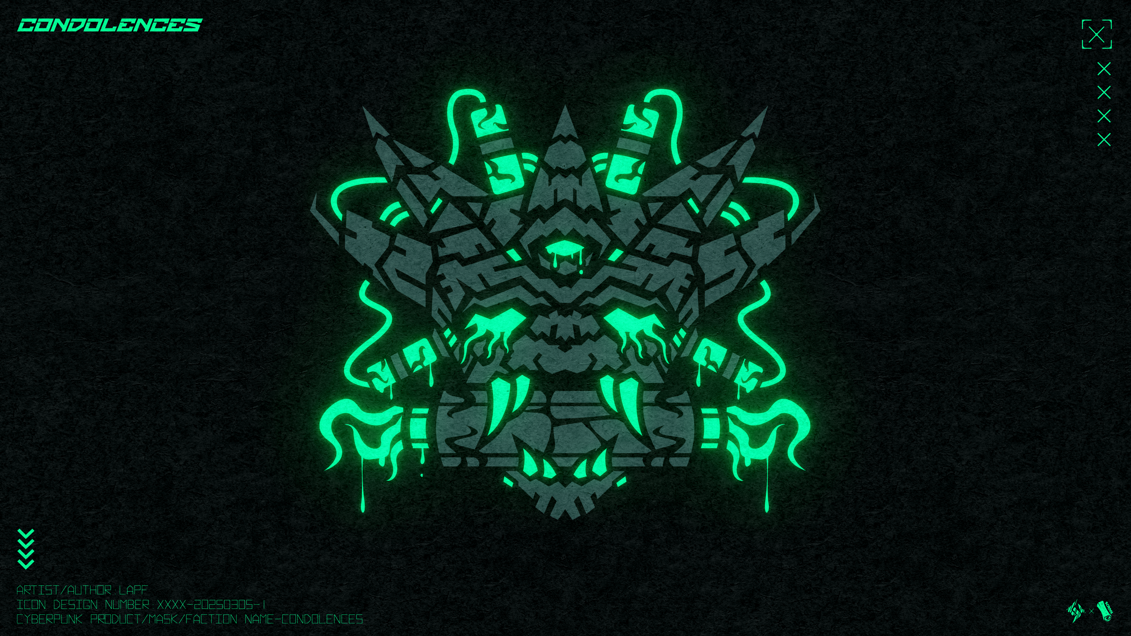 3840x2160 Cyberpunk Logo Design (Full Size Wallpaper 2K)