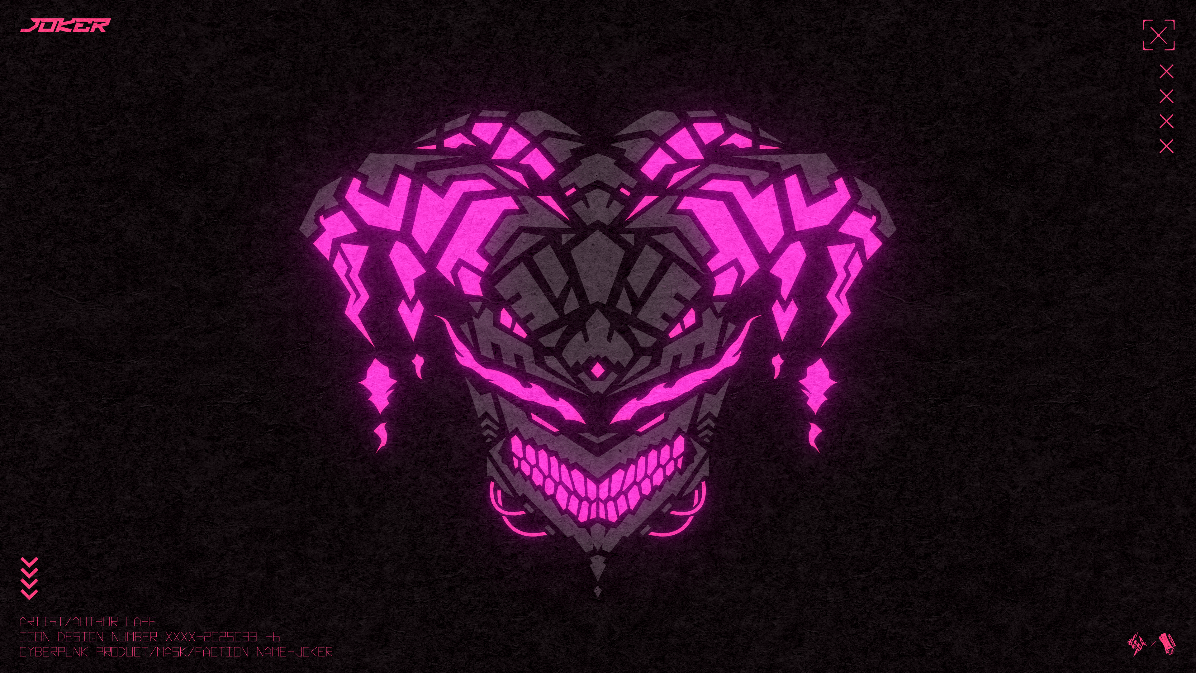3840x2160 Cyberpunk Logo Design (Full Size Wallpaper 2K)