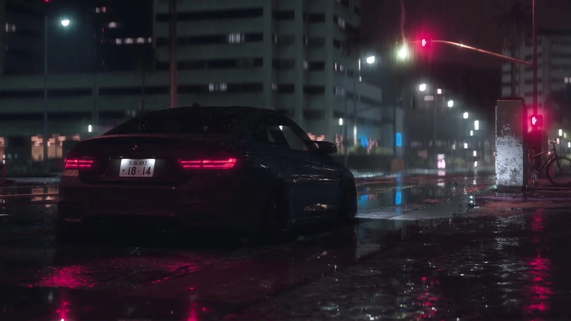 1920x1080 BMW Rainy Night Live Wallpaper