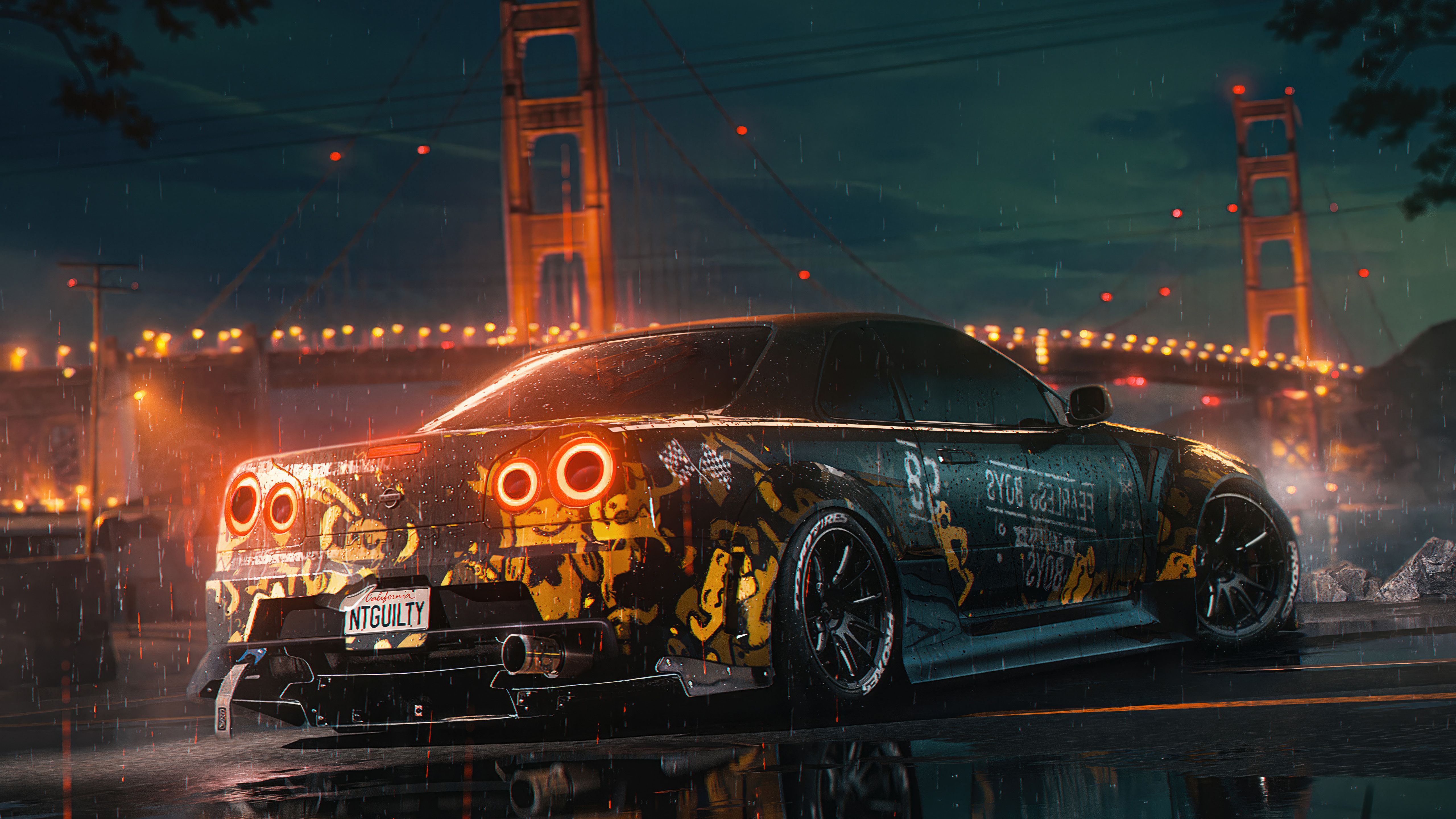 5120x2880 Nissan Gtr In Rain Wallpaper, HD Cars Wallpaper, 4k Wallpaper, Image, Background, Photos and Picture