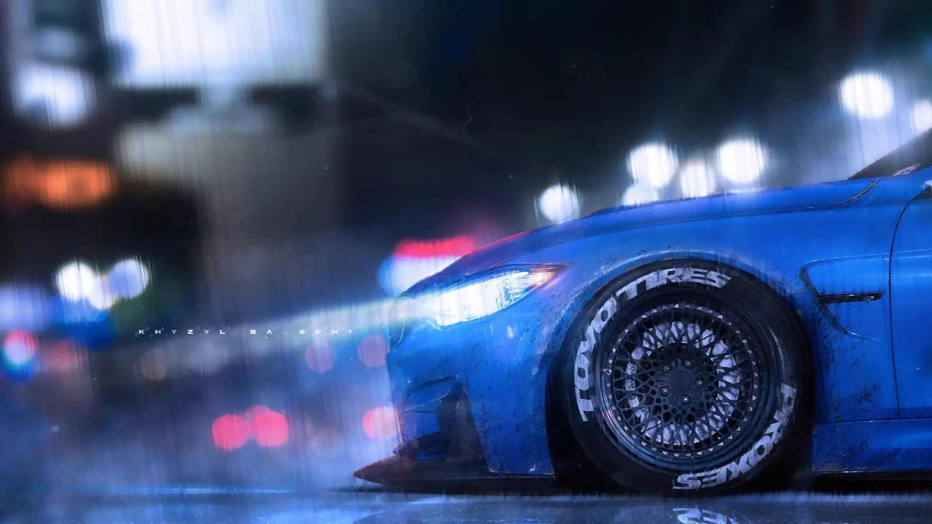1920x1080 Blue Performance Car Live Wallpaper