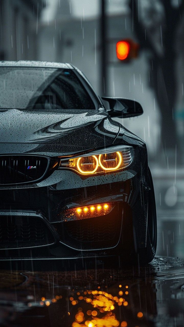 720x1280 BMW M4 Front End in the Rain. Wallpaper car m Bmw cars wallpaper, Sports car