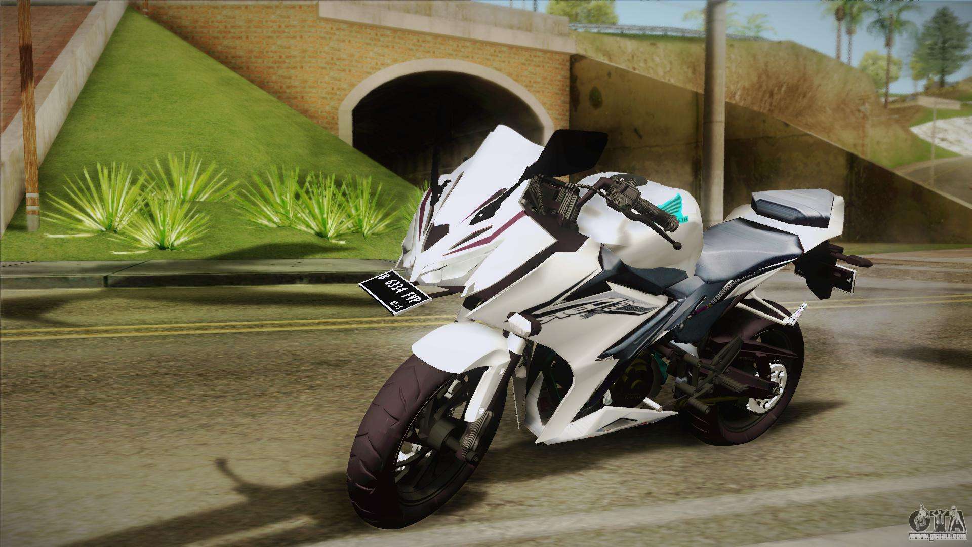 1920x1080 Honda CBR150R 2016 White Row for GTA San Andreas