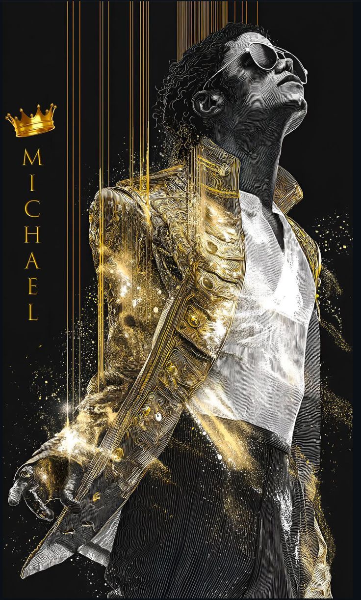 736x1221 Michael Jackson Golden Art Wallpaper. King of Pop Aesthetic