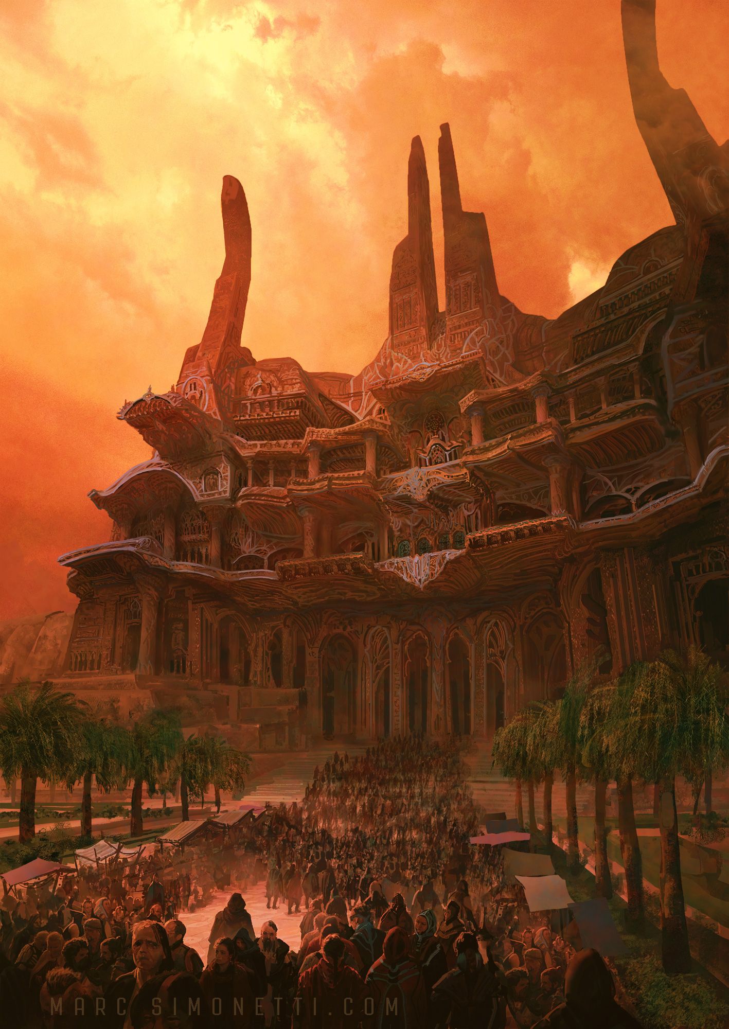1417x2000 The temple of Alia Interior illustration for Dune Messiah by Frank Herbert for Centipede Press (7). Image - Behance