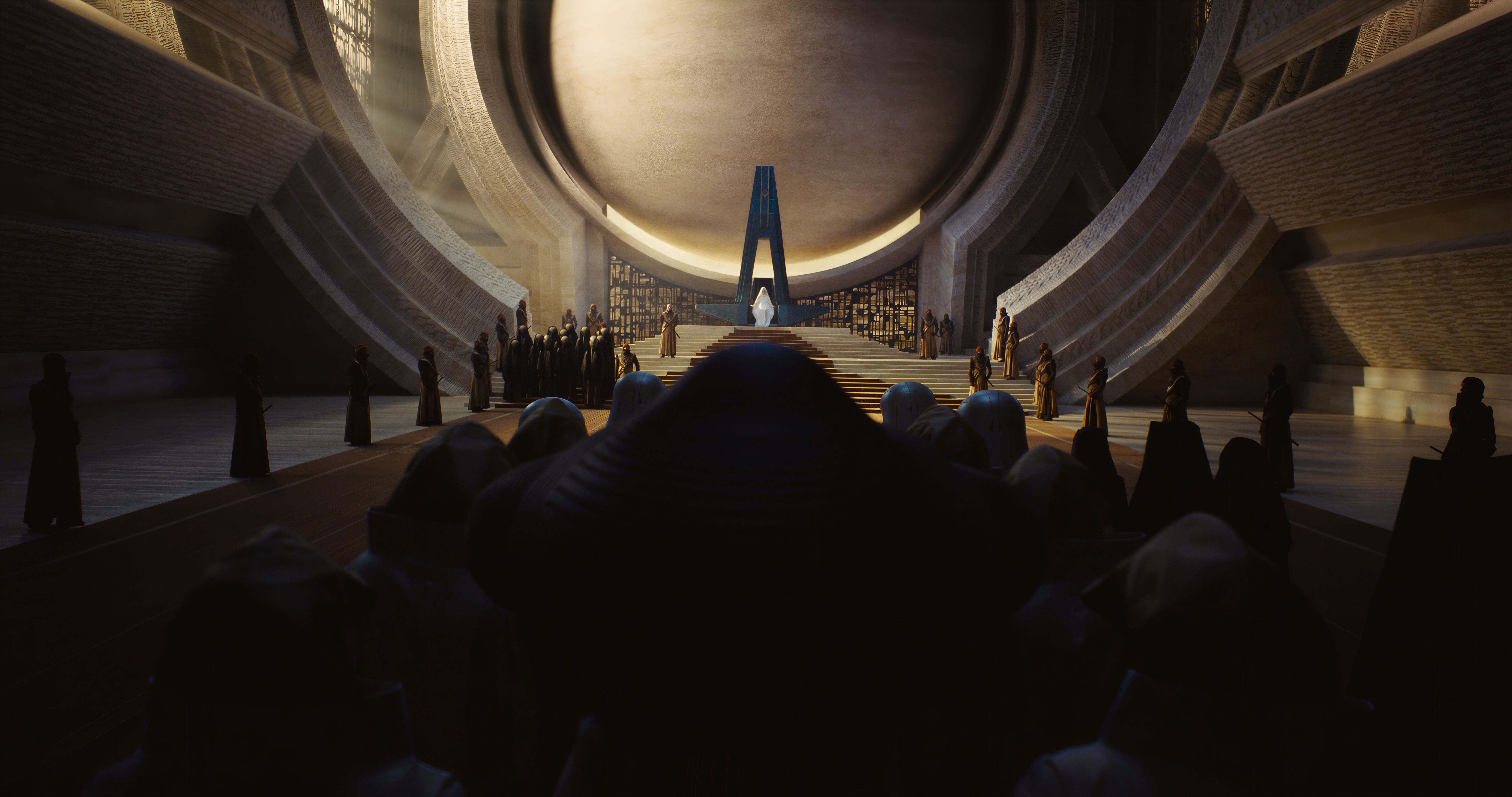 6553x3456 Dune Messiah Omarchy theme: screenshots, palette and install command