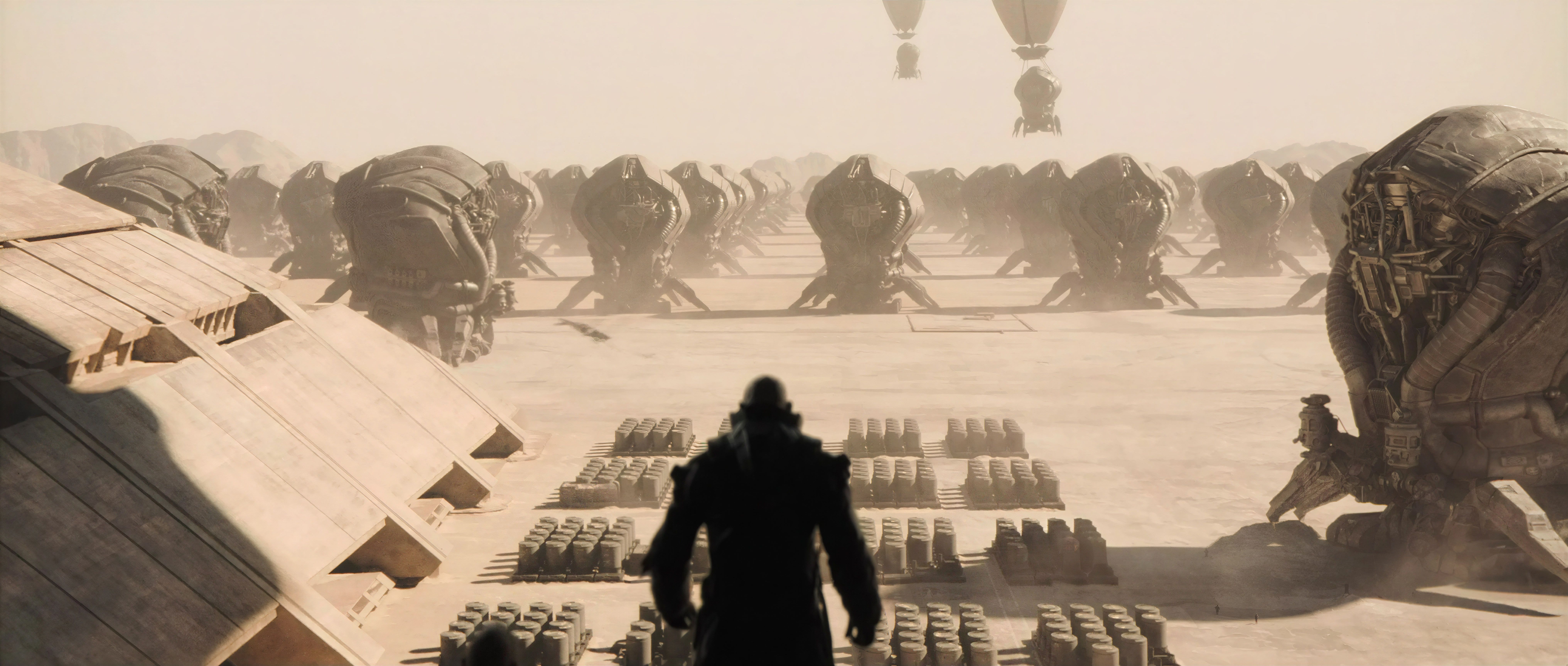 8131x3456 Dune Messiah Omarchy theme: screenshots, palette and install command